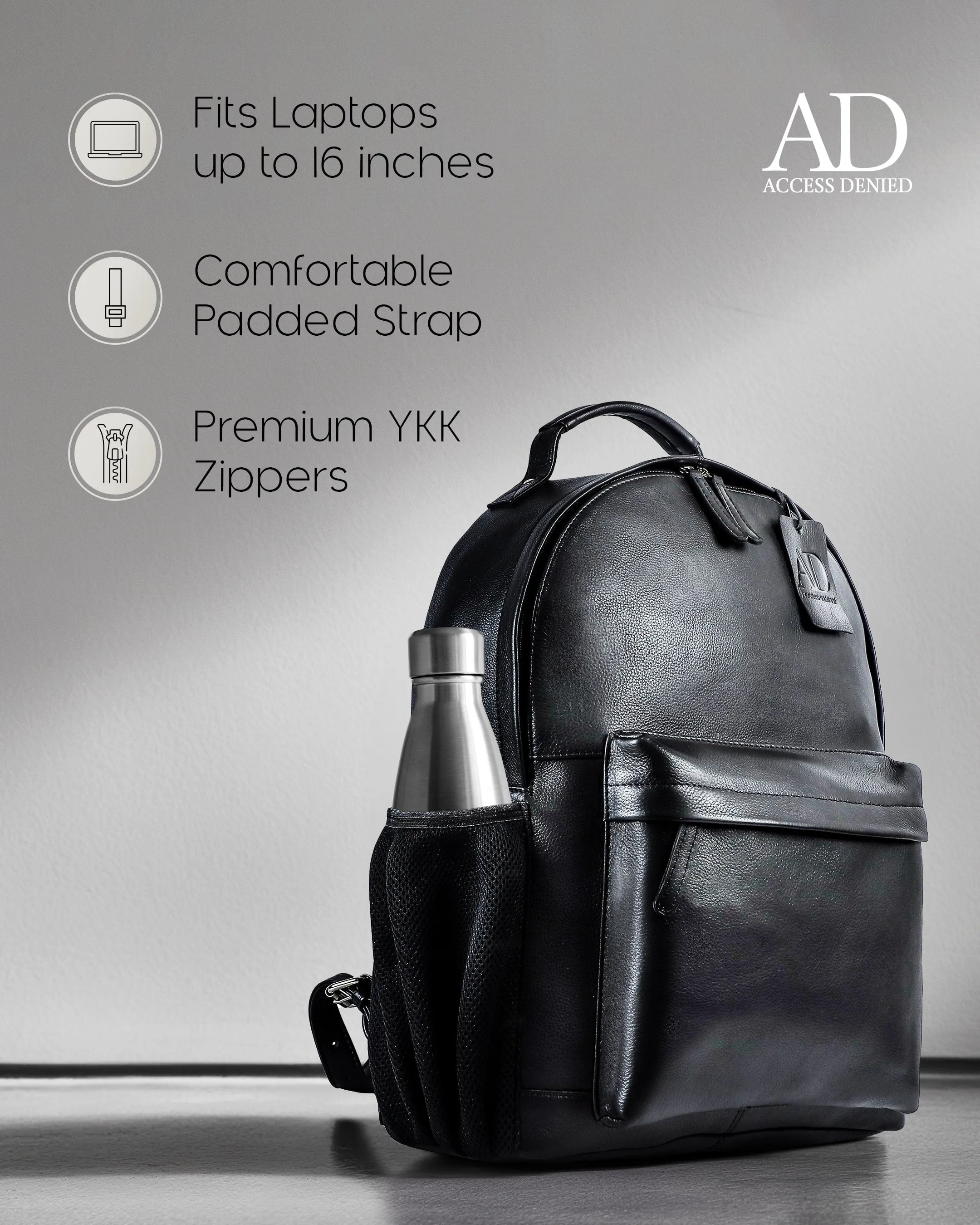 Genuine Leather Backpack - Image 3