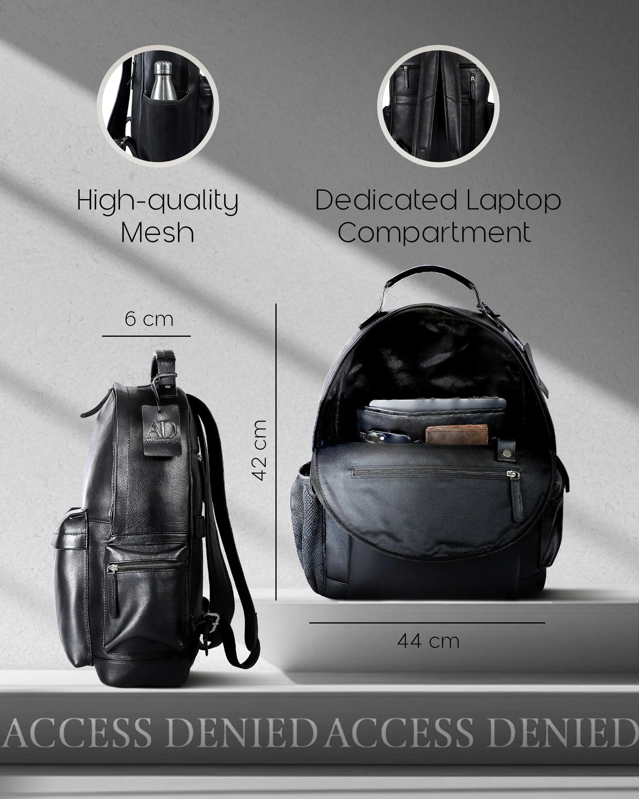 Genuine Leather Backpack - Image 4
