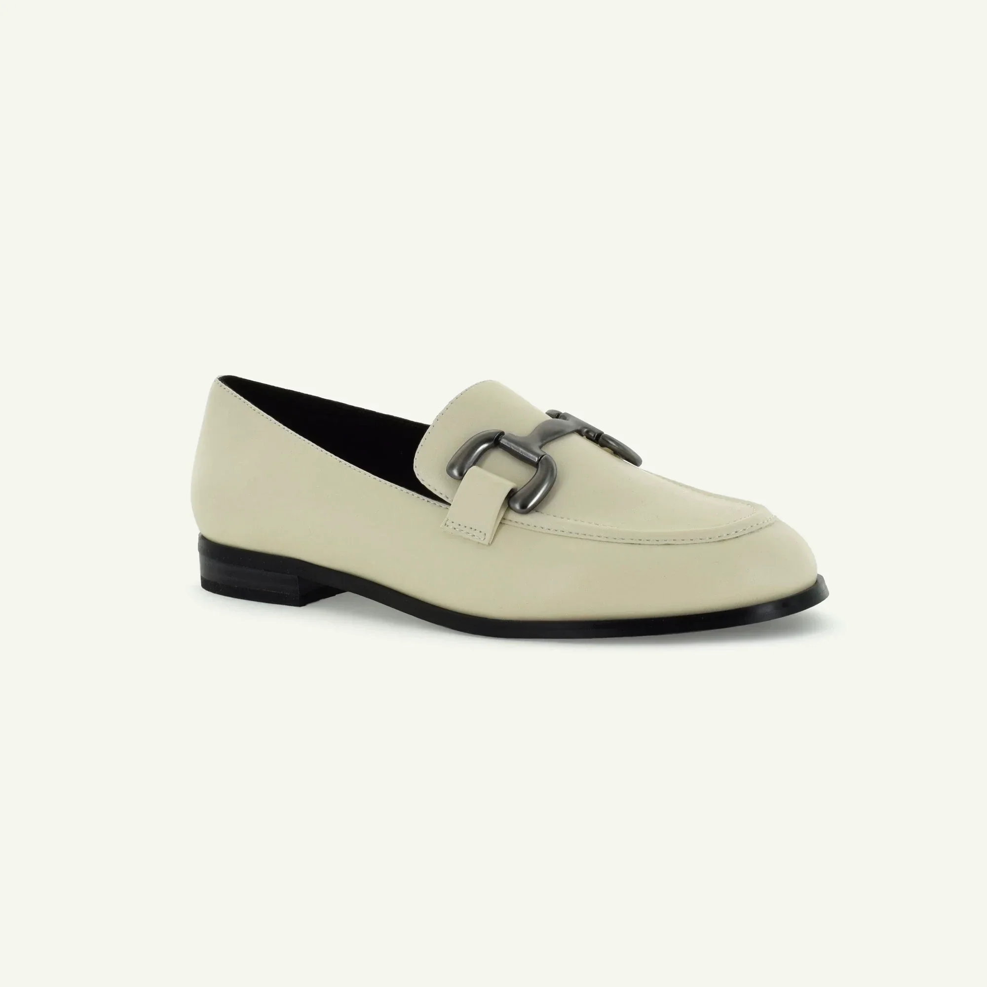 Georgina: Classic Loafer - Ecru - Image 2