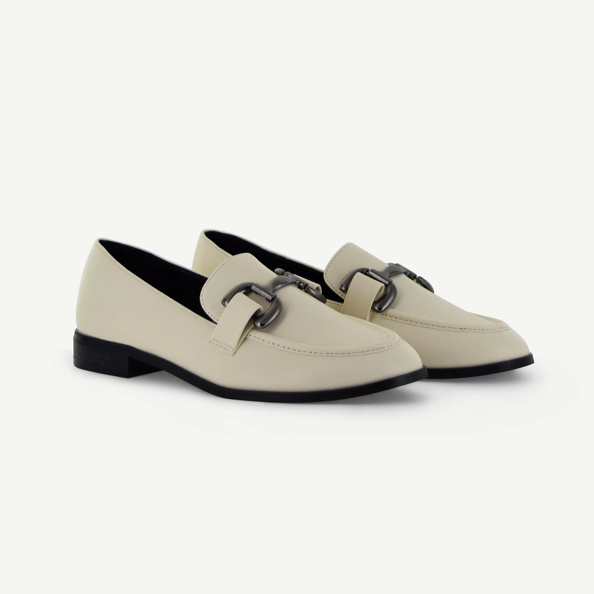 Georgina: Classic Loafer - Ecru - Image 6