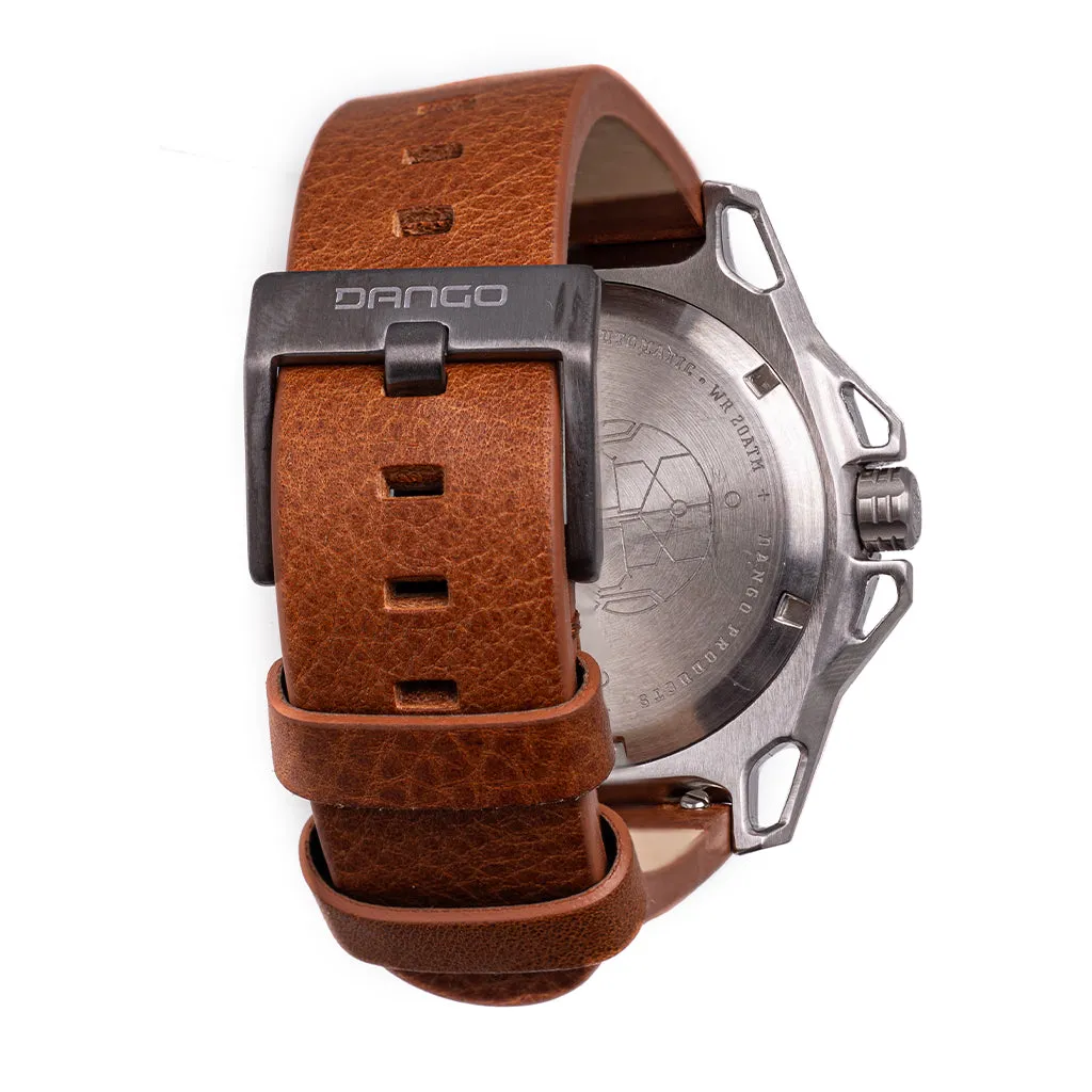 GMT-01 - Automatic Gmt Men's Watch with Italian Leather Strap - Image 2