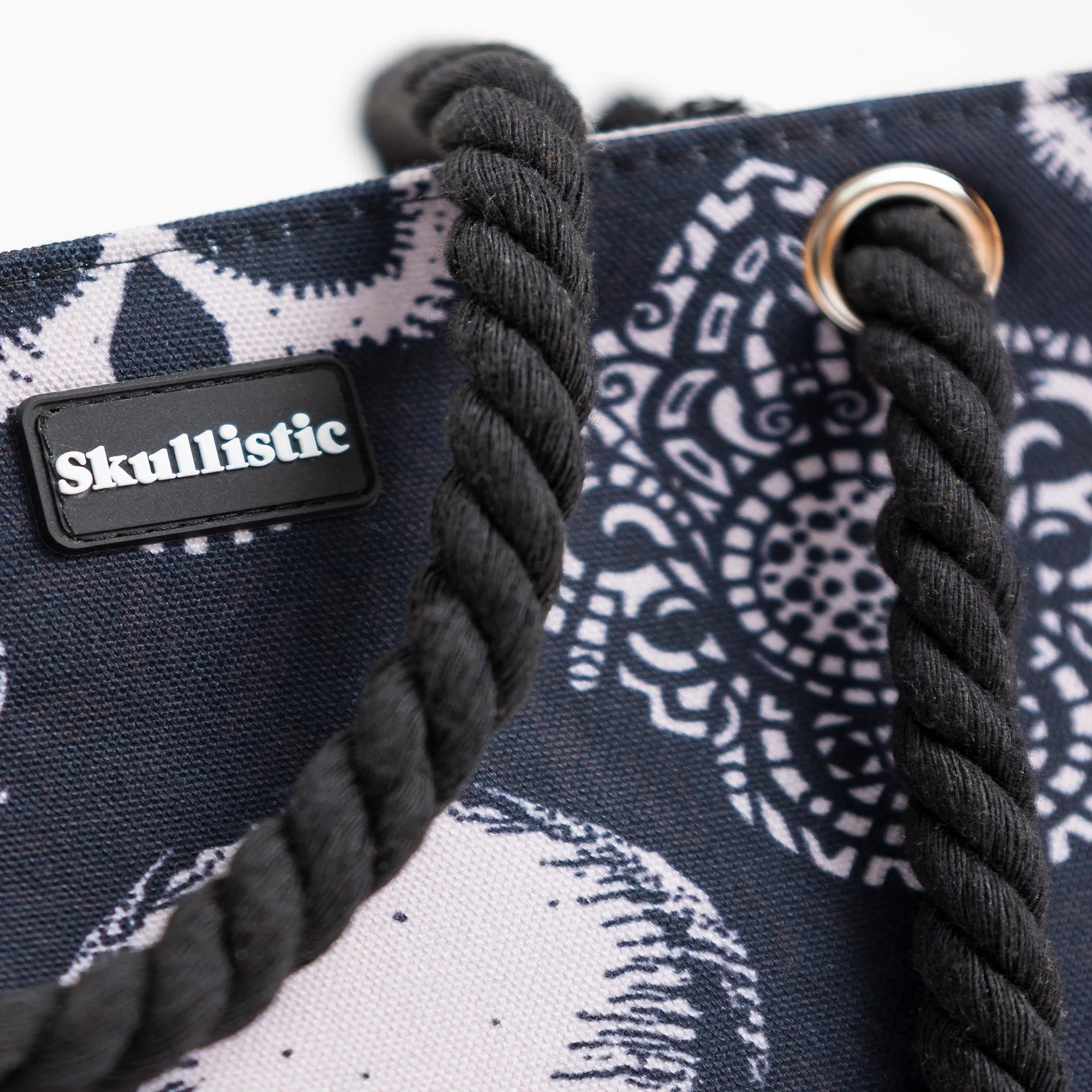 Gothic Black Skull Shoulder Beach Bag - Image 4
