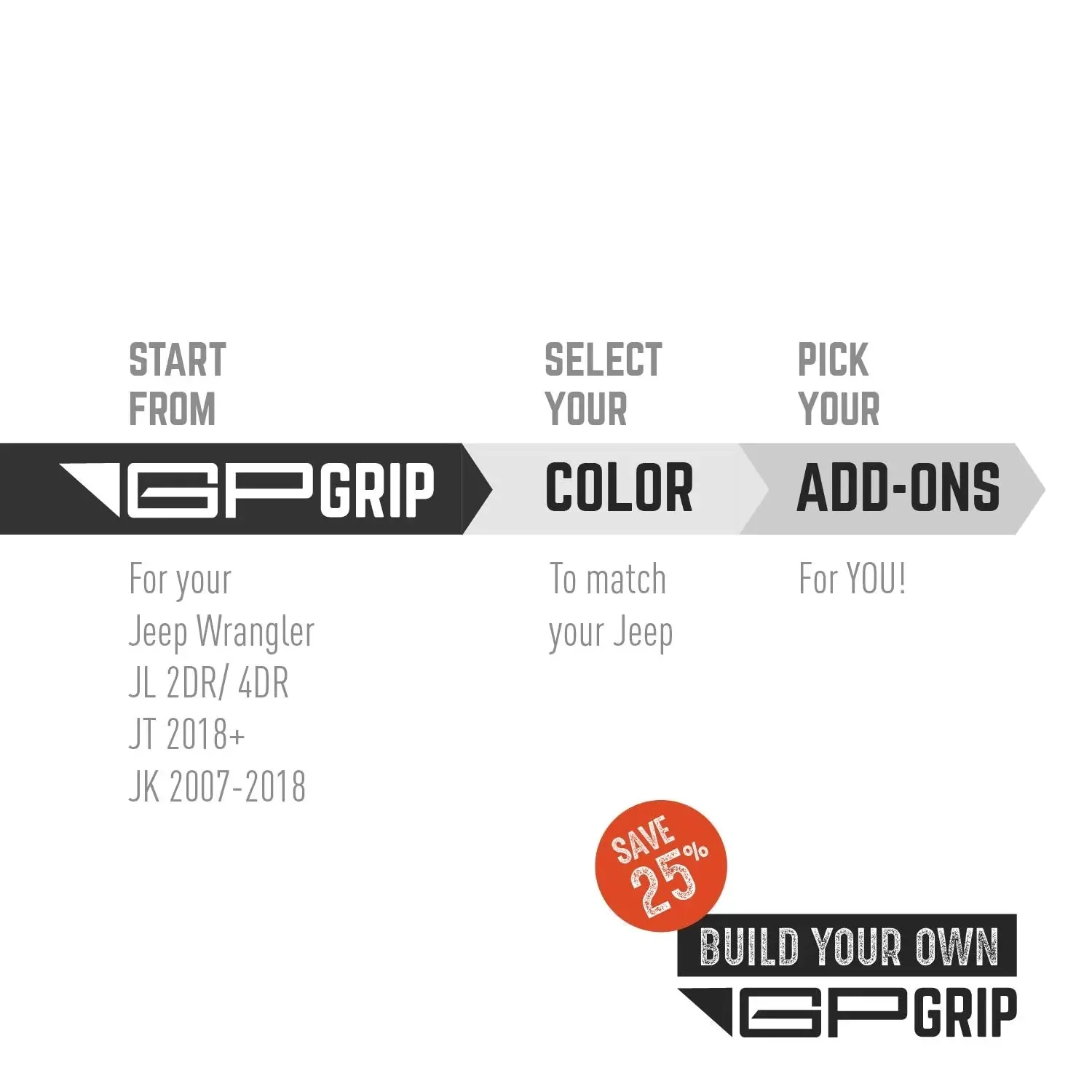GP Grip PRO Jeep Color Handles 2007-23 - Image 3
