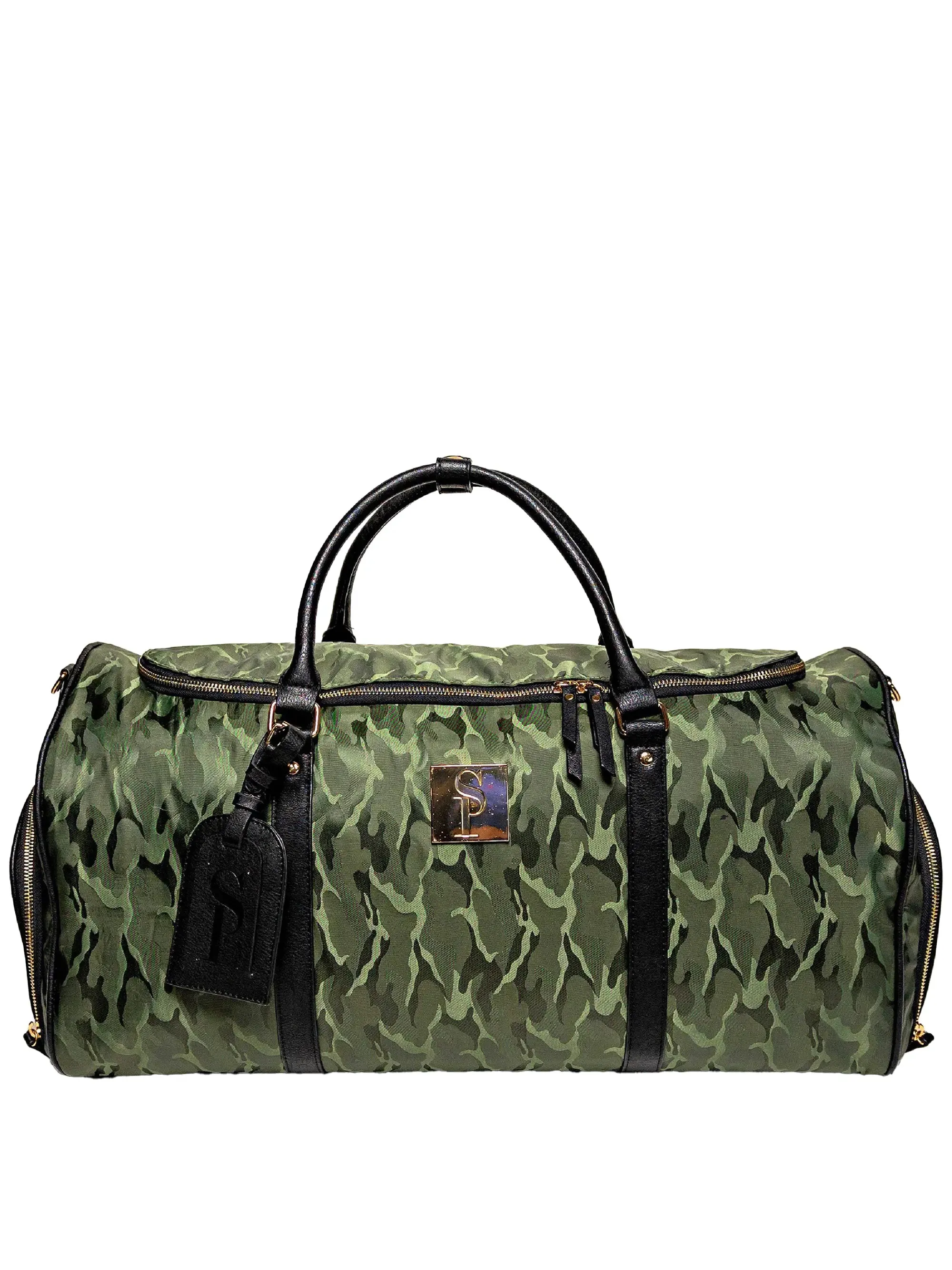 Green Camo Weekender Duffle Bag - Image 2