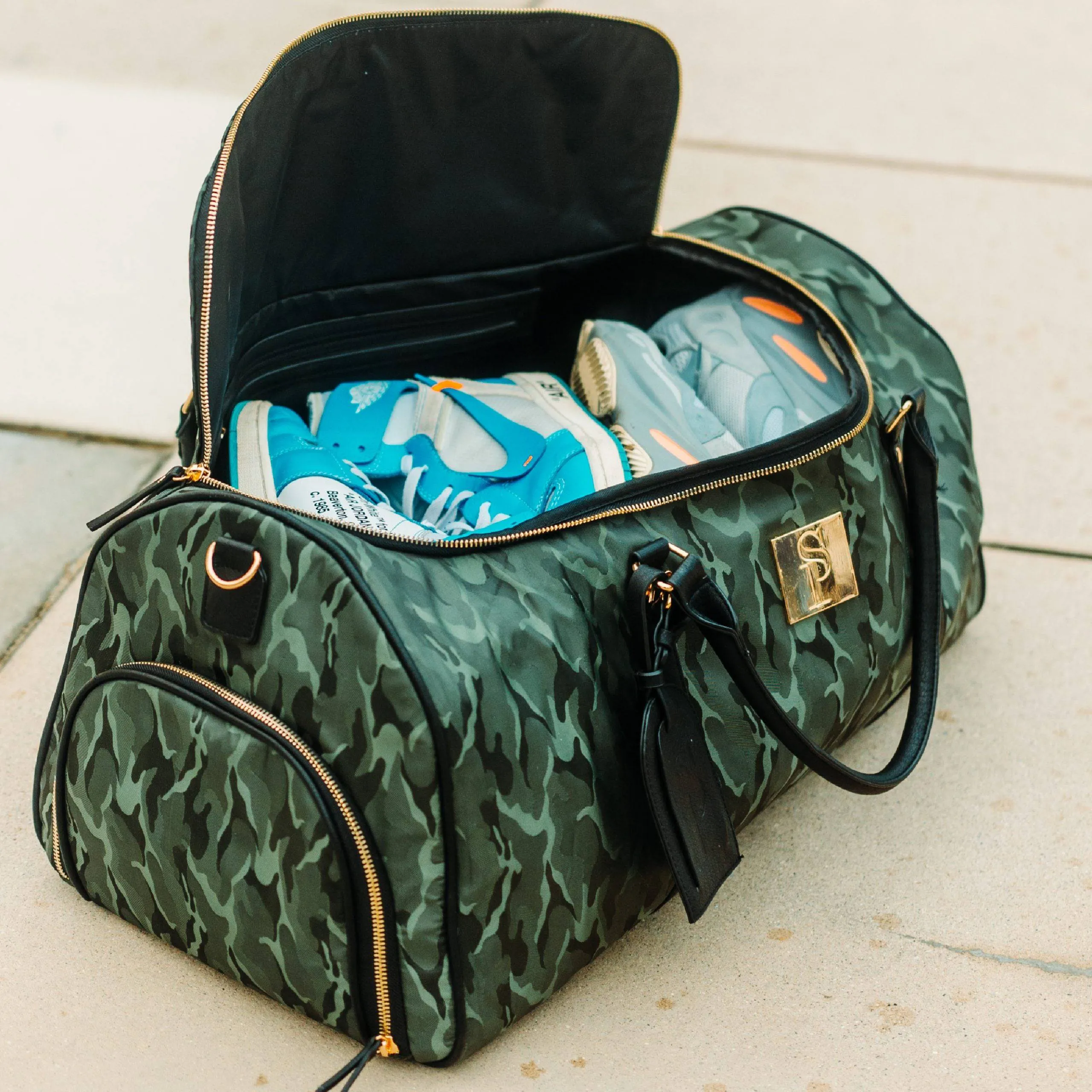 Green Camo Weekender Duffle Bag - Image 3