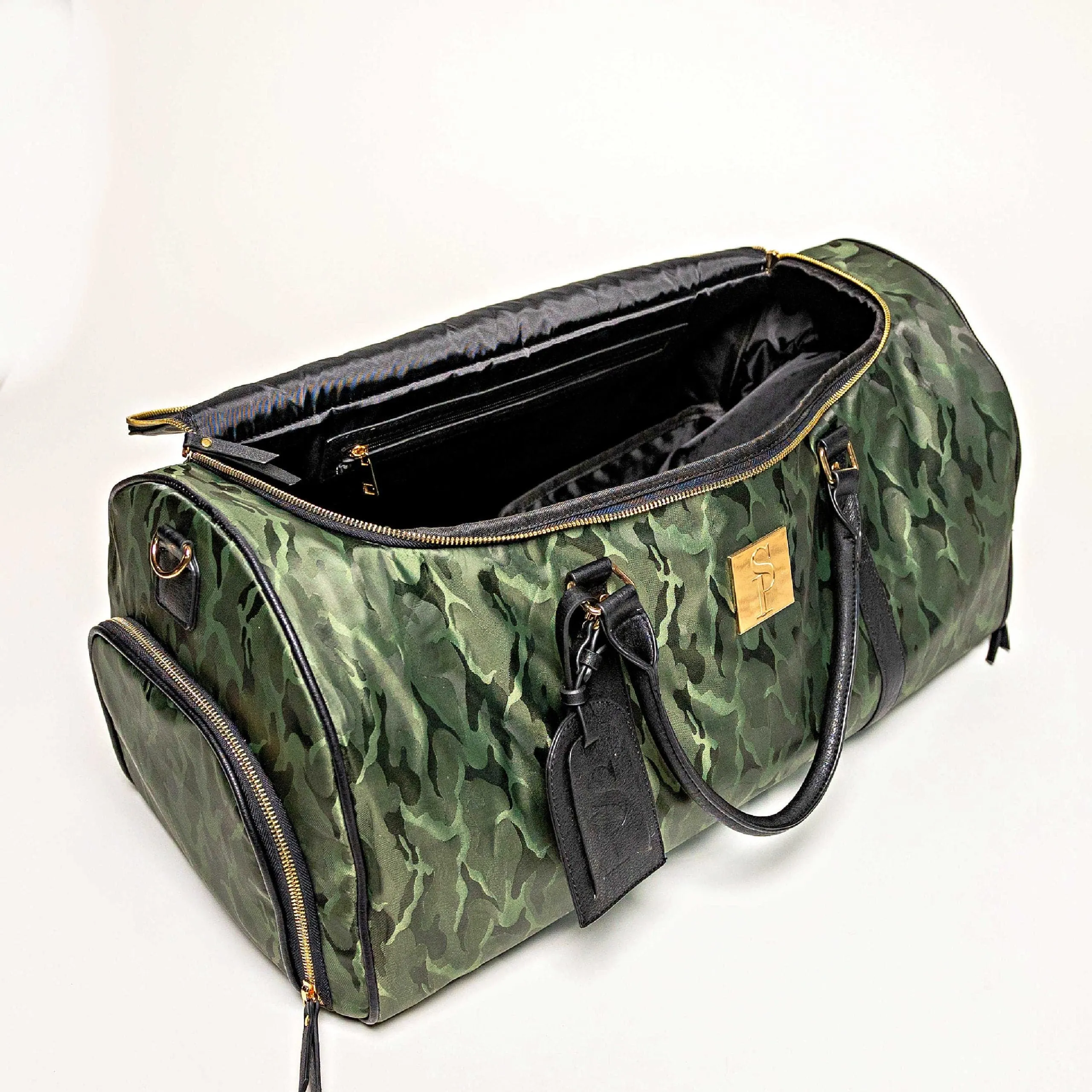 Green Camo Weekender Duffle Bag - Image 5