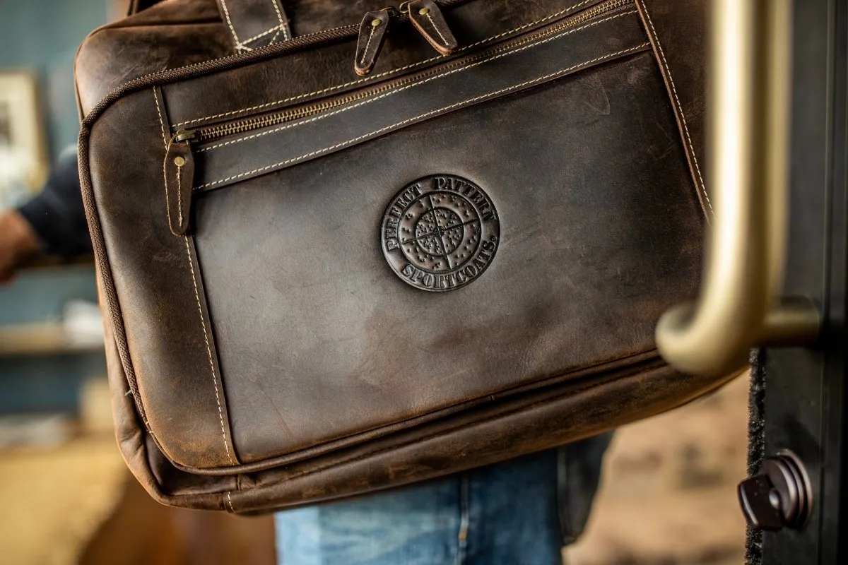Greenhead" Bottomland Full Grain Buffalo Leather Briefcase - Image 10