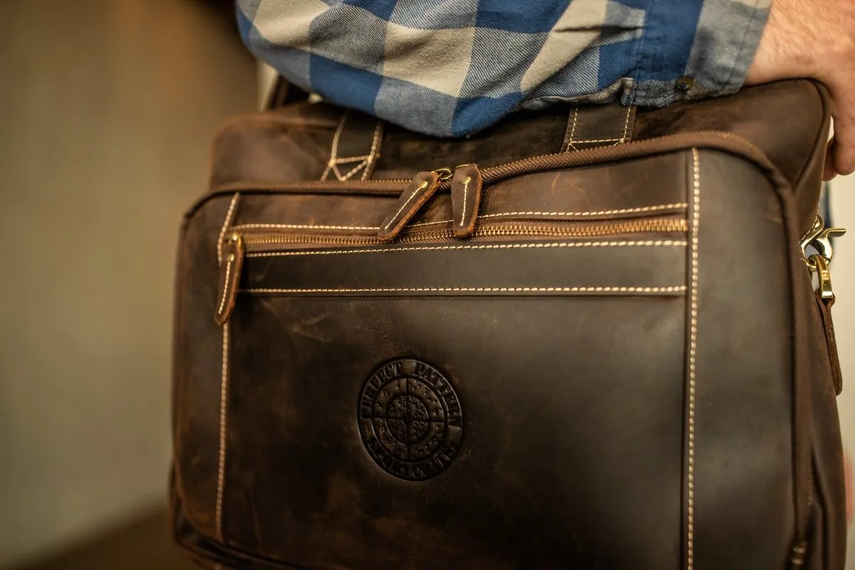 Greenhead" Bottomland Full Grain Buffalo Leather Briefcase - Image 8