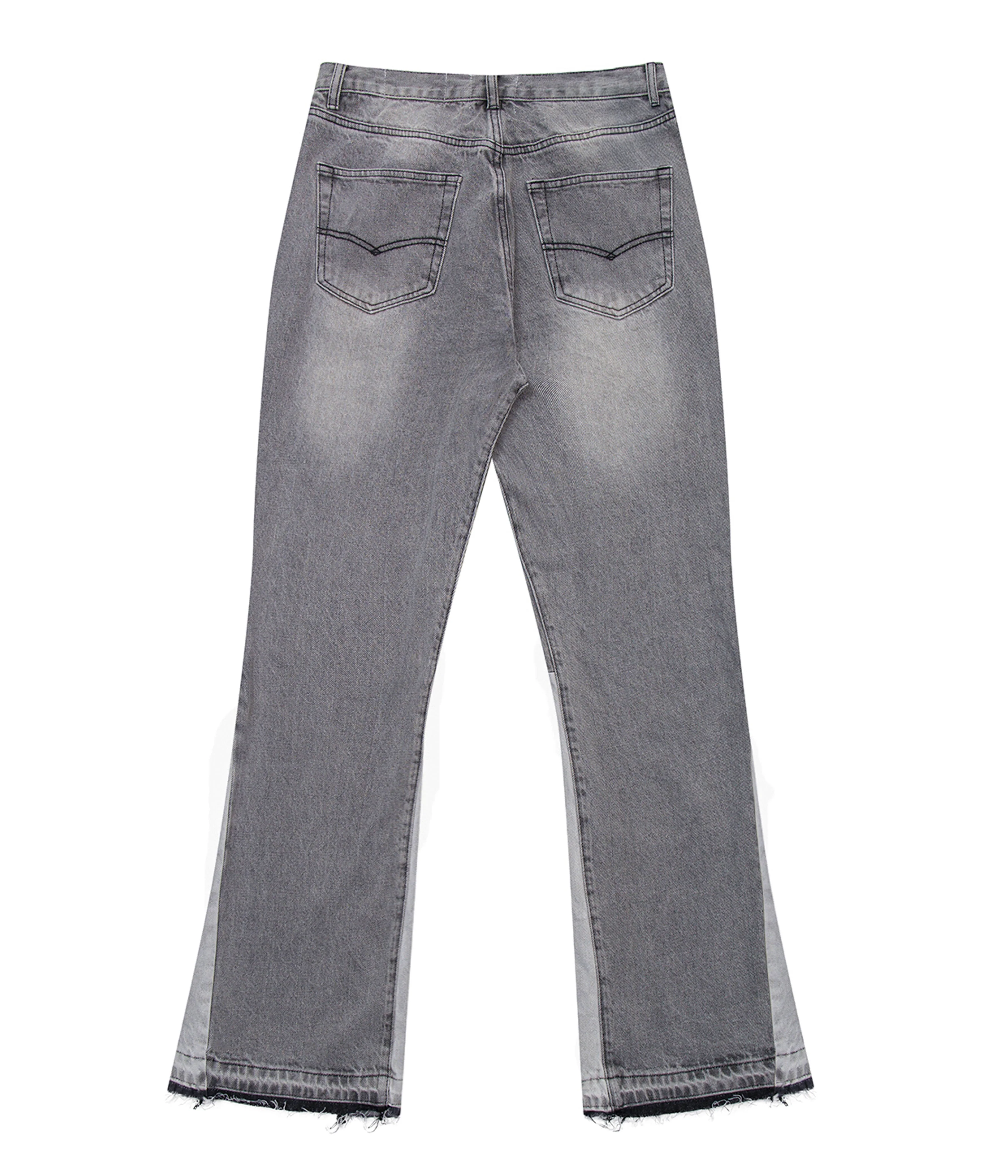 GREY SPLIT FLARE DENIM - Image 2