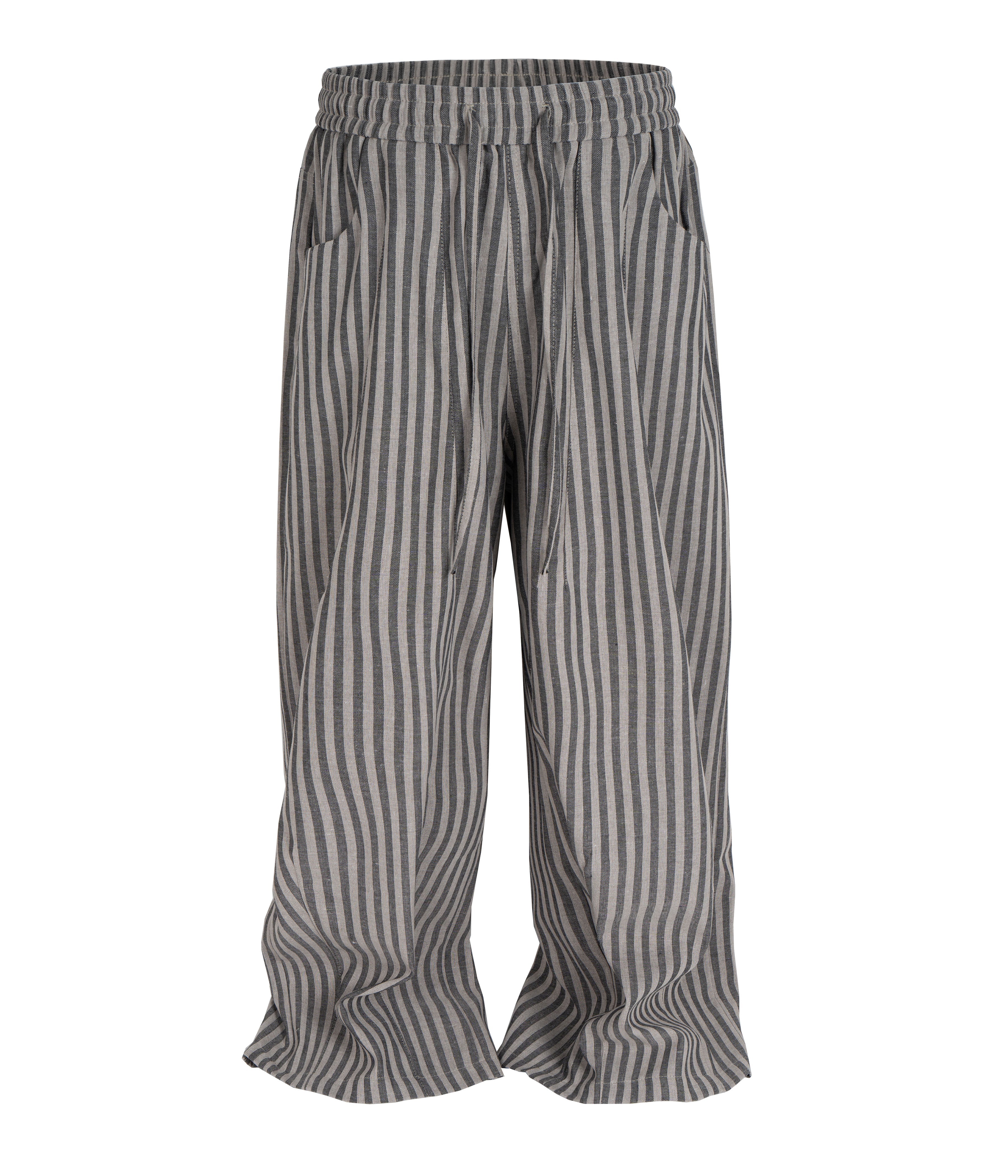 GREY STRIPED LOUNGE PANTS (UNISEX)