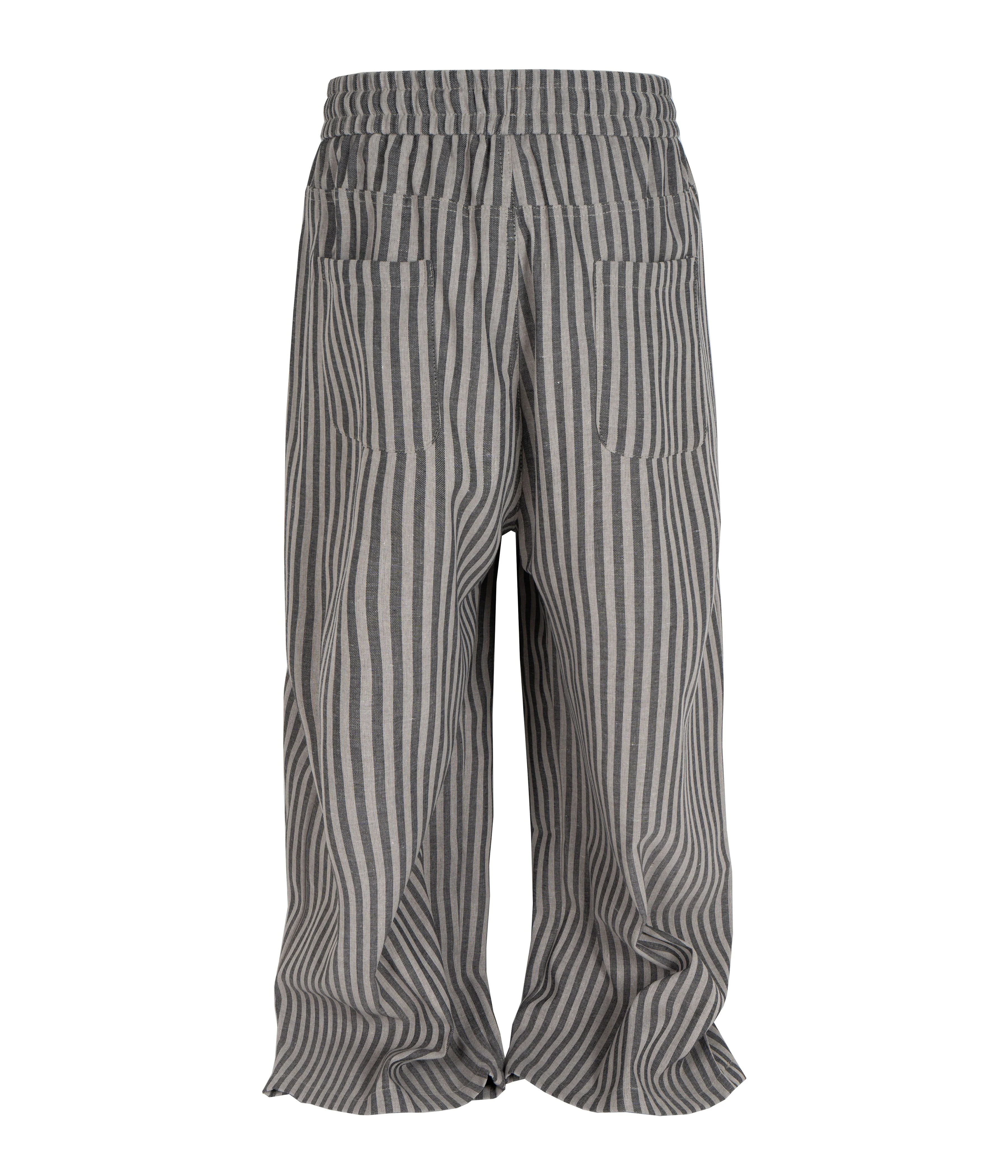GREY STRIPED LOUNGE PANTS (UNISEX) - Image 2