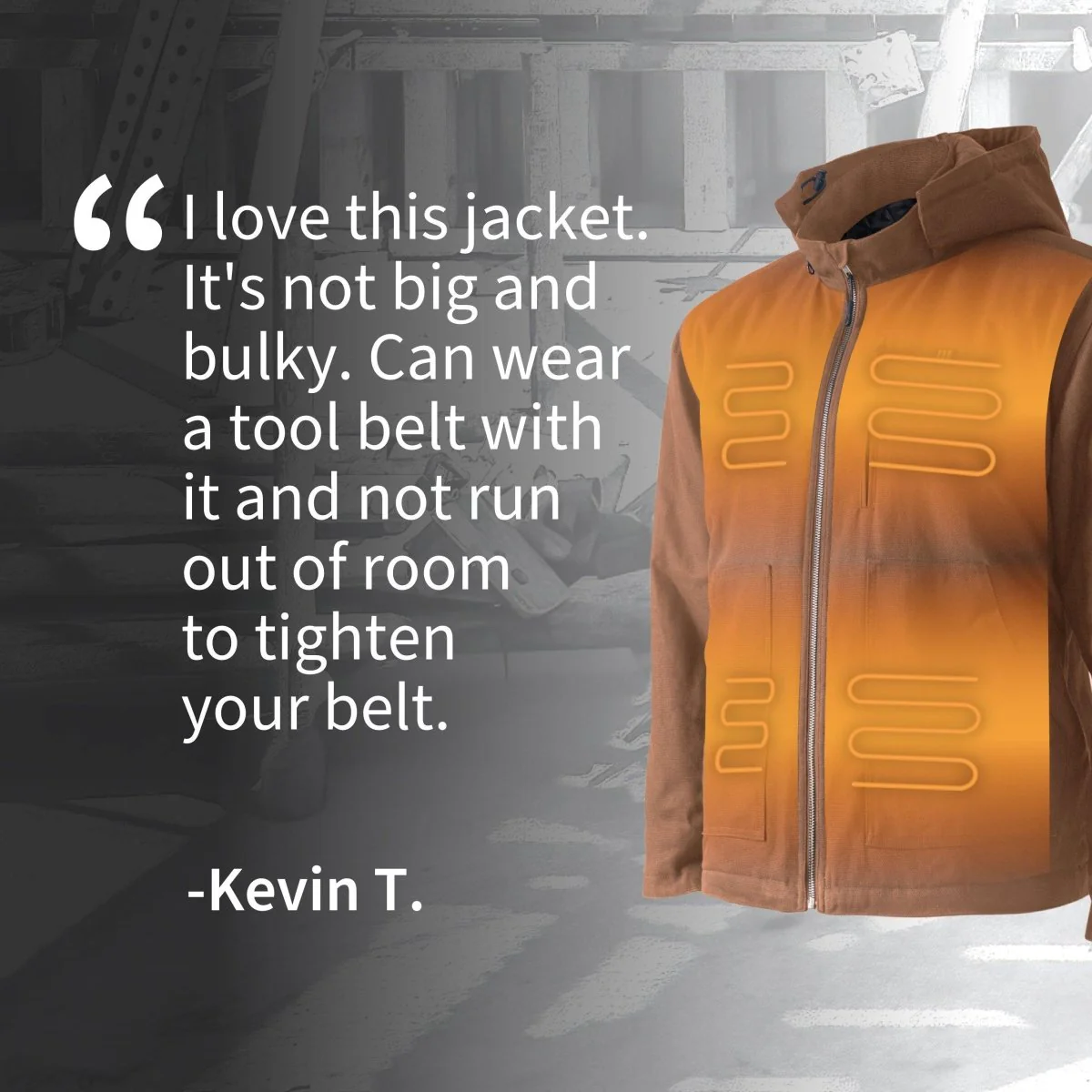 Grit Men's Heated Workwear Jacket - Image 10