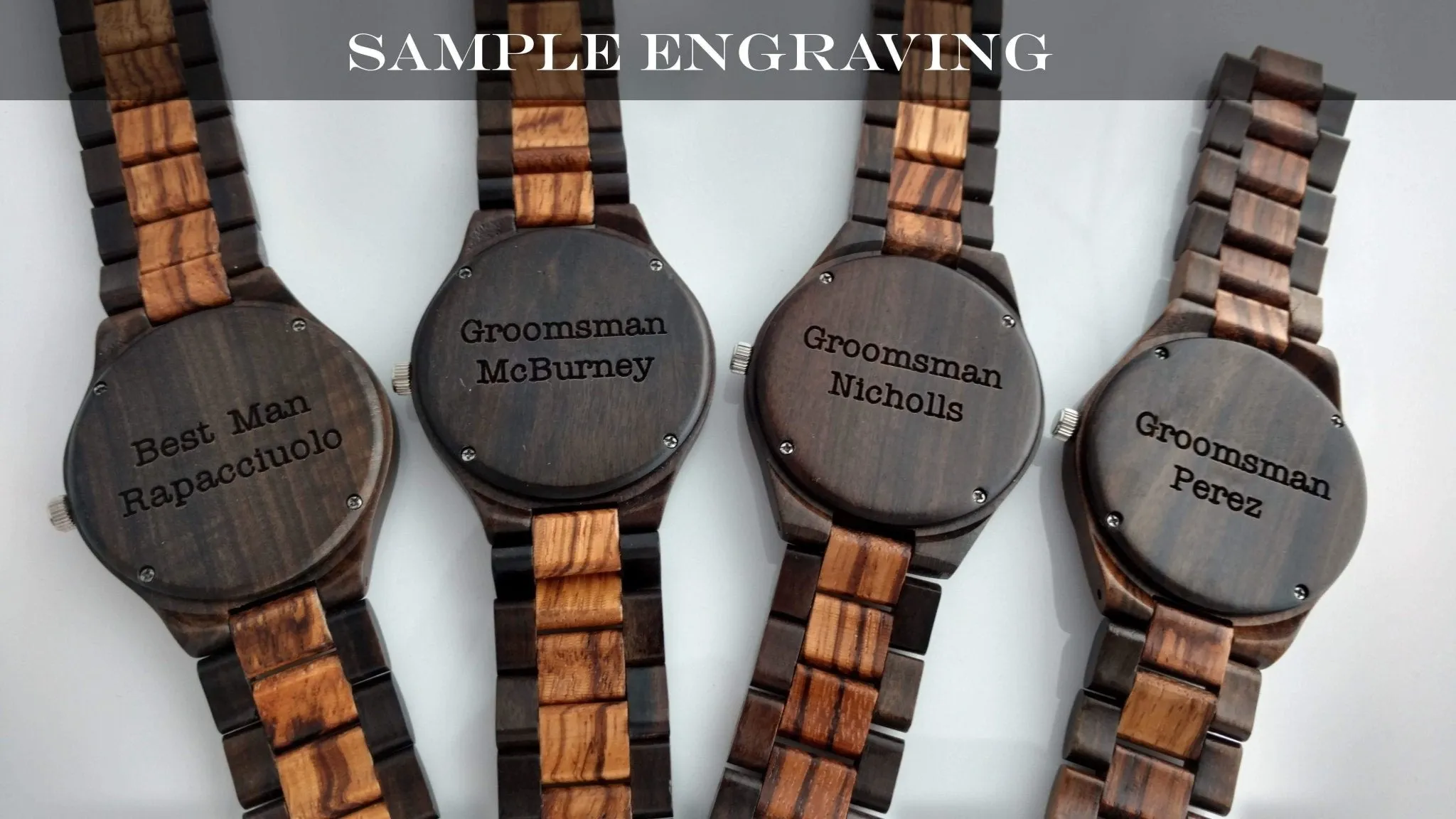 Groomsmen Set Of 10 Wooden Men's Watches - Creativo - Image 5