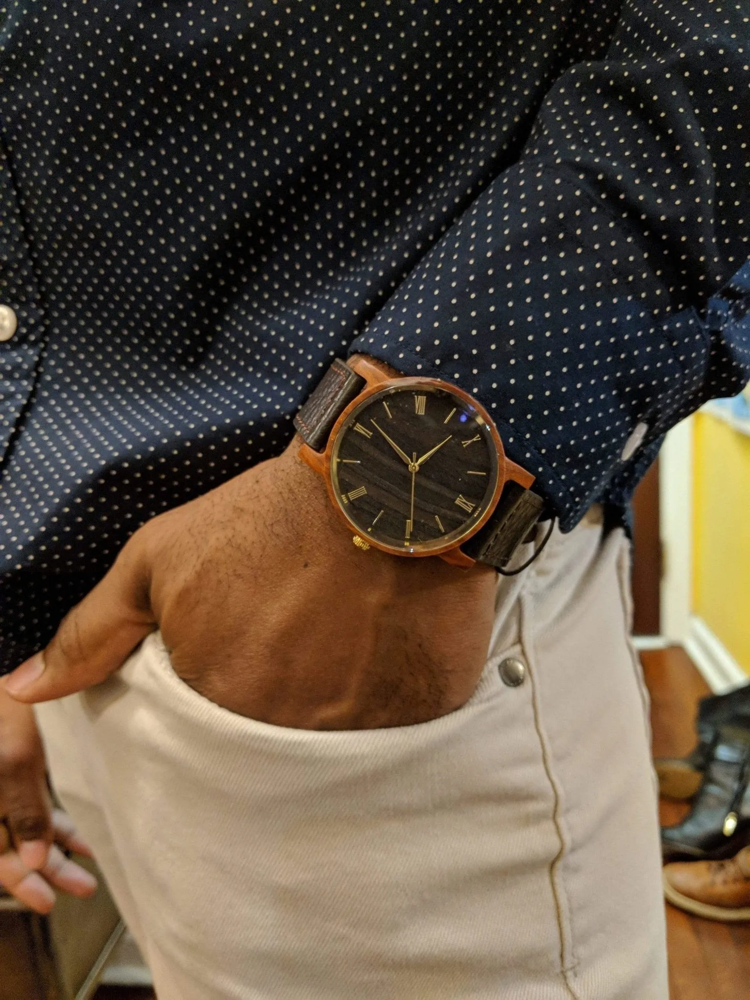 Groomsmen Set Of 10 Wooden Men's Watches Red Arce - Image 5