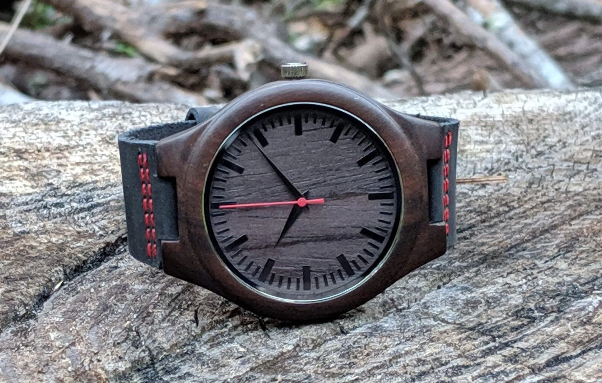 Groomsmen Set Of 12 Wooden Men's Watches - Red Energico - Image 3