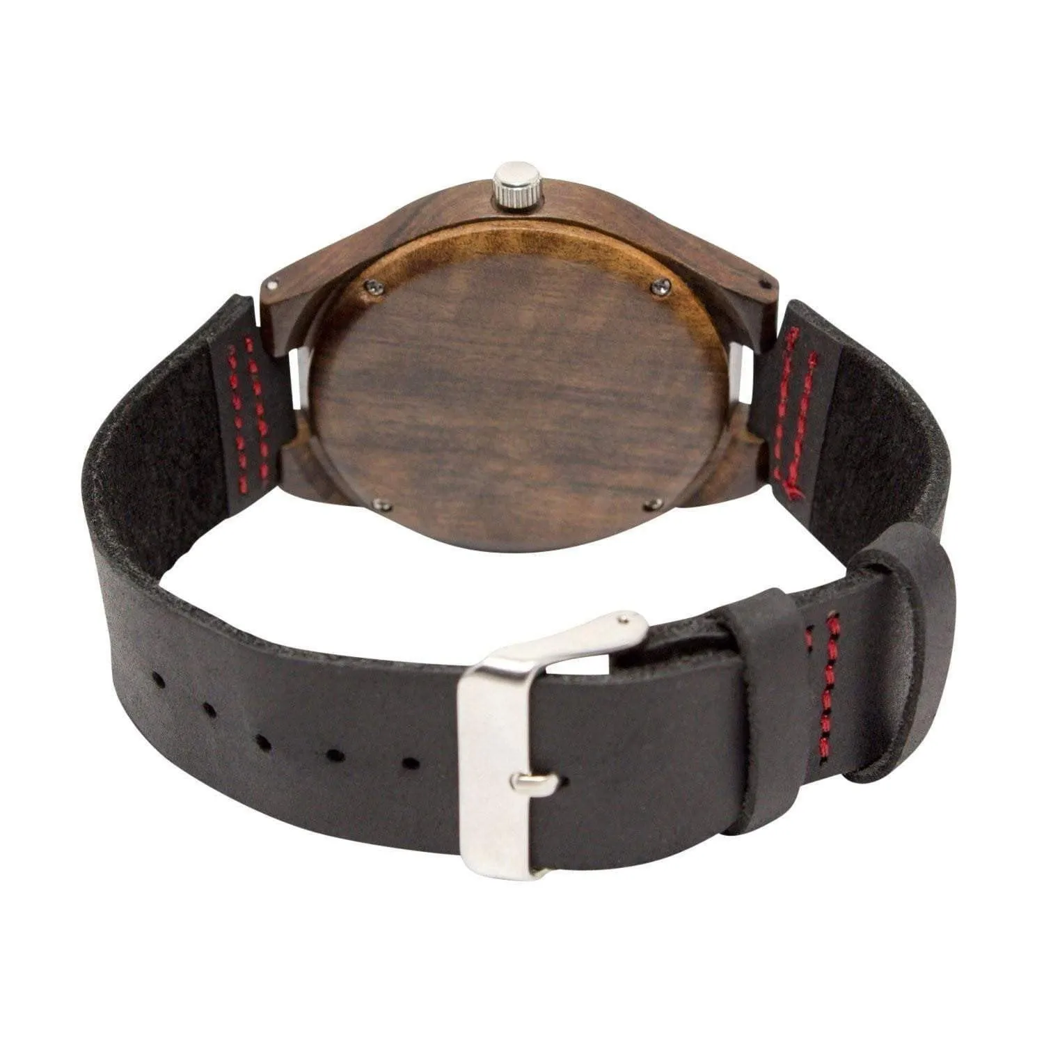 Groomsmen Set Of 12 Wooden Men's Watches - Red Energico - Image 4