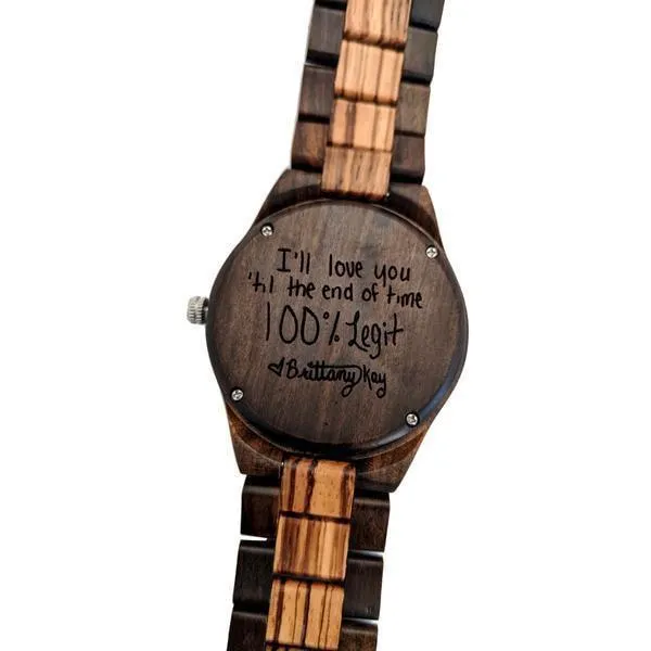 Groomsmen Set Of 4 Wooden Men's Watches - Grandiose - Image 4