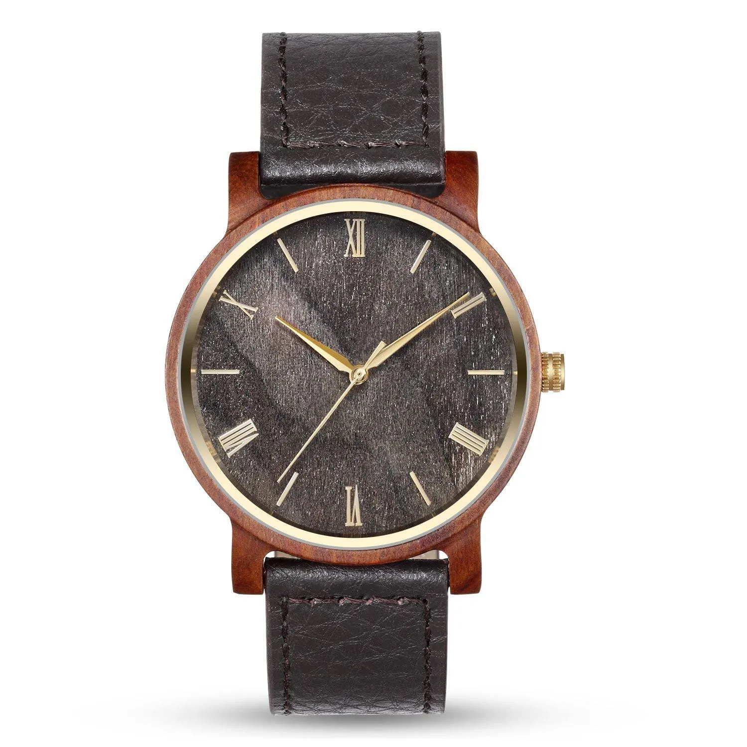 Groomsmen Set Of 4 Wooden Men's Watches Red Arce - Image 2