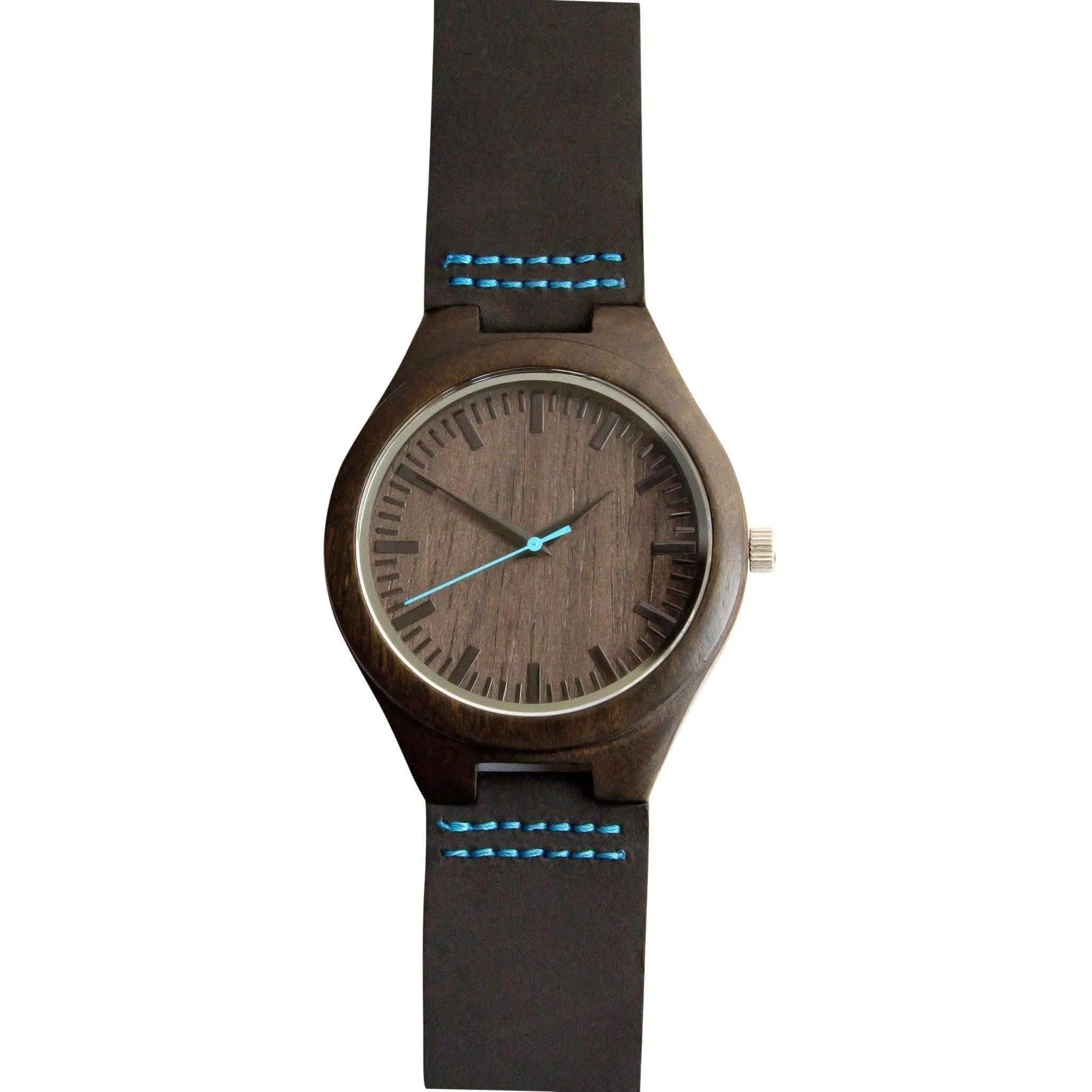 Groomsmen Set Of 6 Wooden Men's Watches - Blue Energico - Image 2