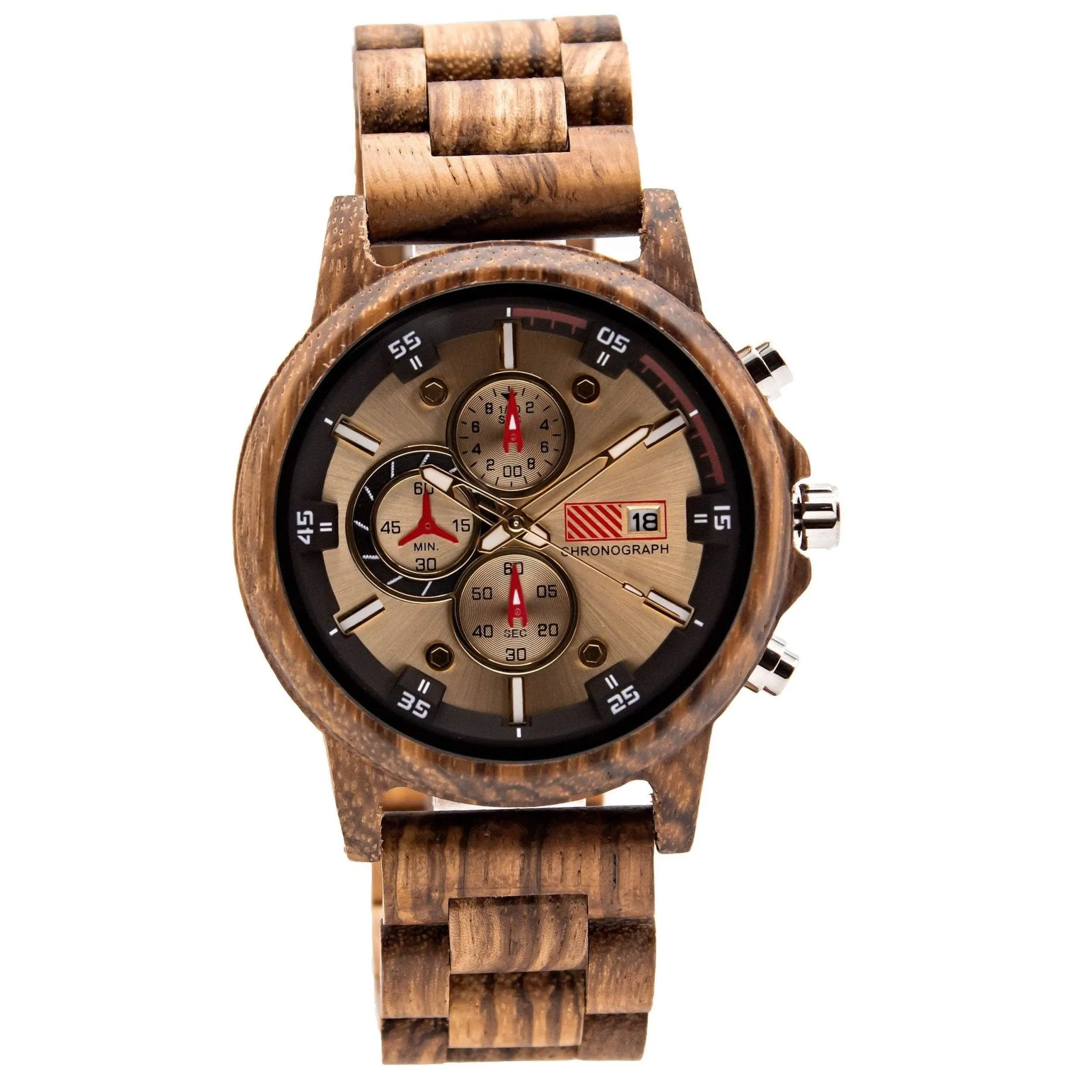 Men's Groomsmen Set of 7 Wooden Watch Zebra | Multa - Image 2