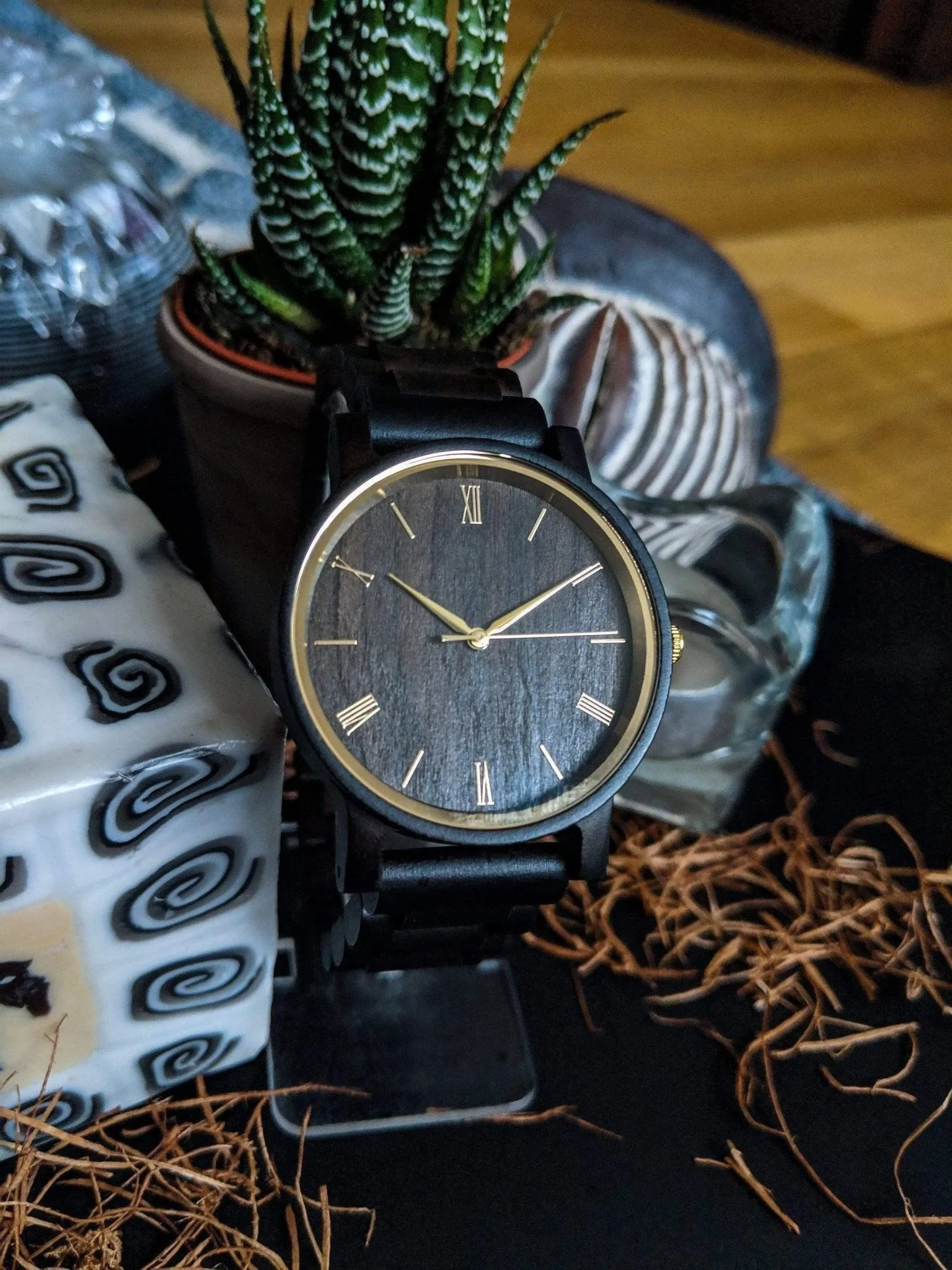 Groomsmen Set Of 8 Wooden Men's Watches - Ebony Arce - Image 3