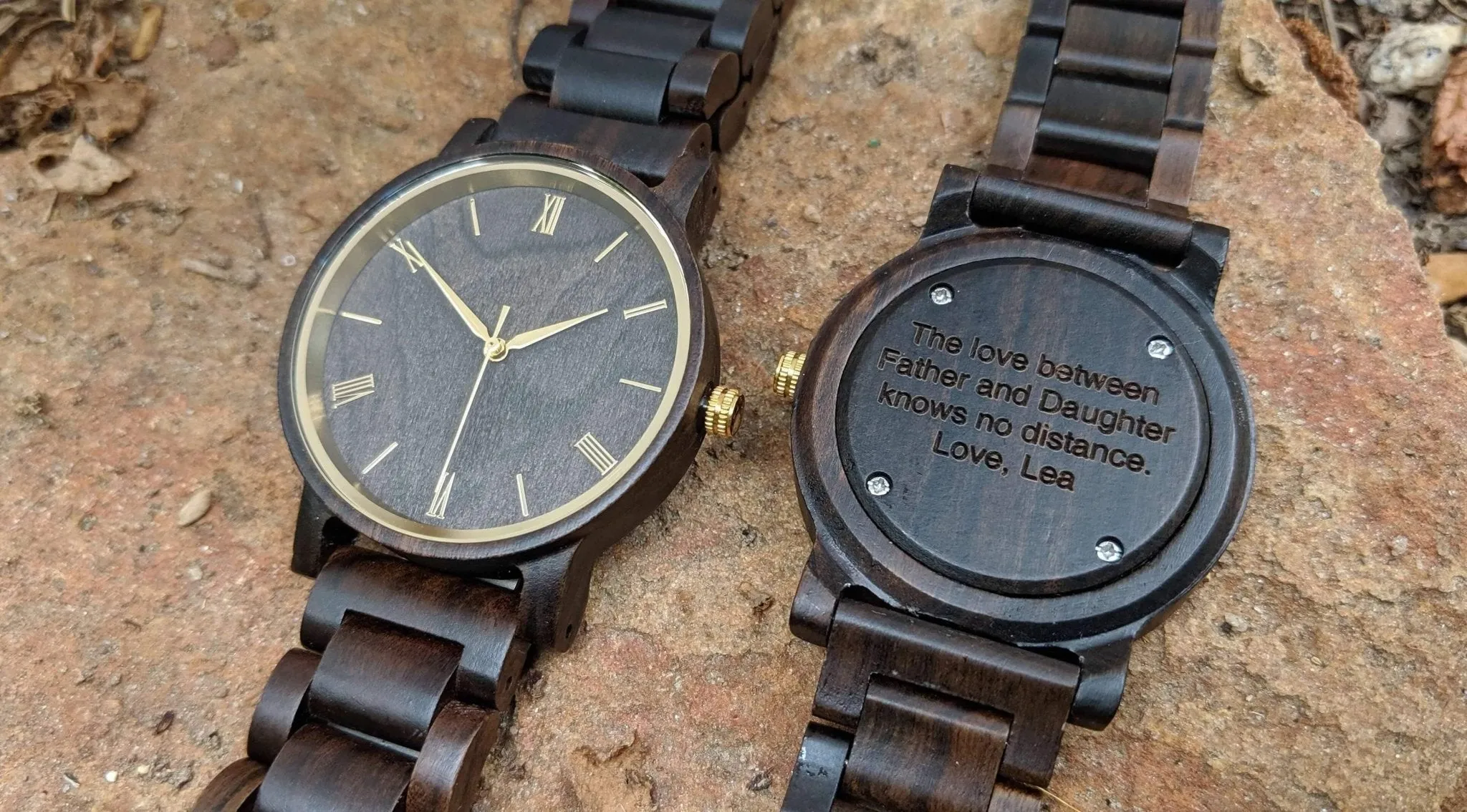 Groomsmen Set Of 8 Wooden Men's Watches - Ebony Arce - Image 4