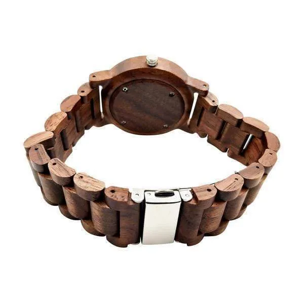 Groomsmen Set Of 8 Wooden Men's Watches - Walnut Arce - Image 3