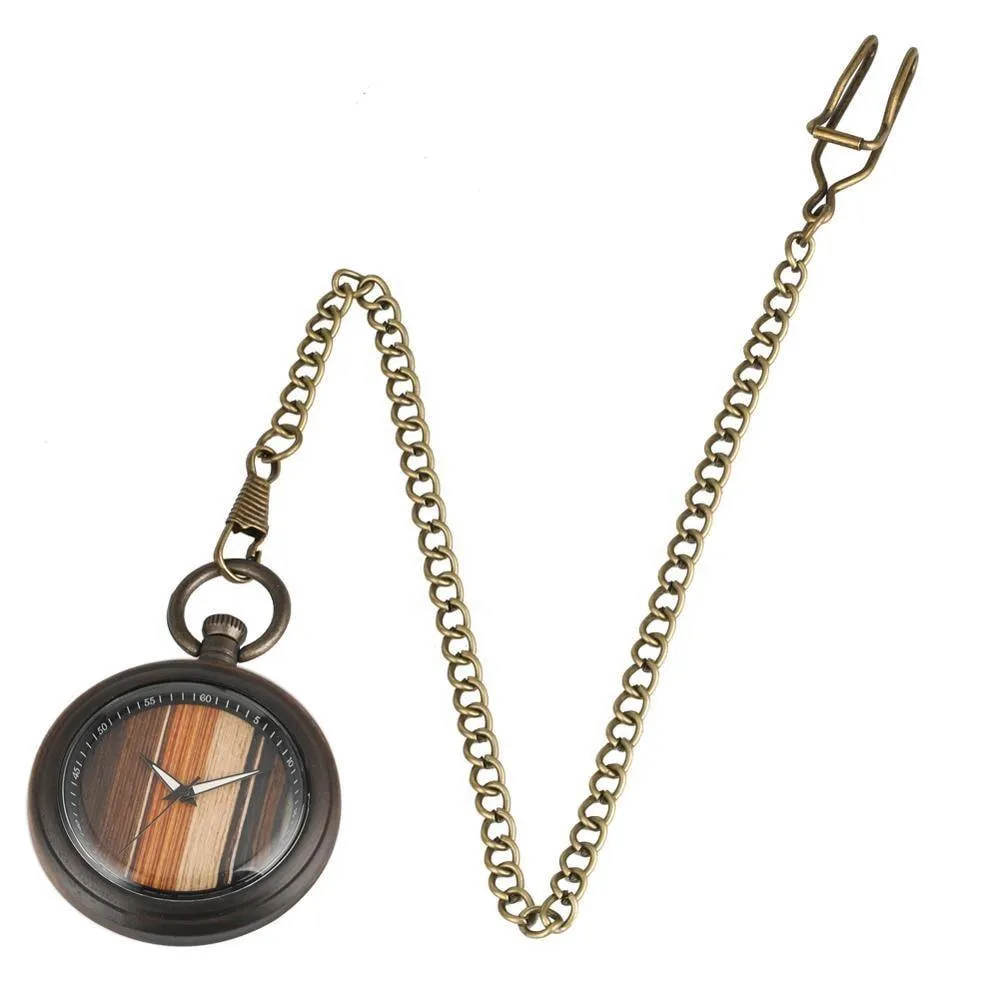 Men's Groomsmen Set of 9 Wooden Pocket Watch | Valor - Image 5