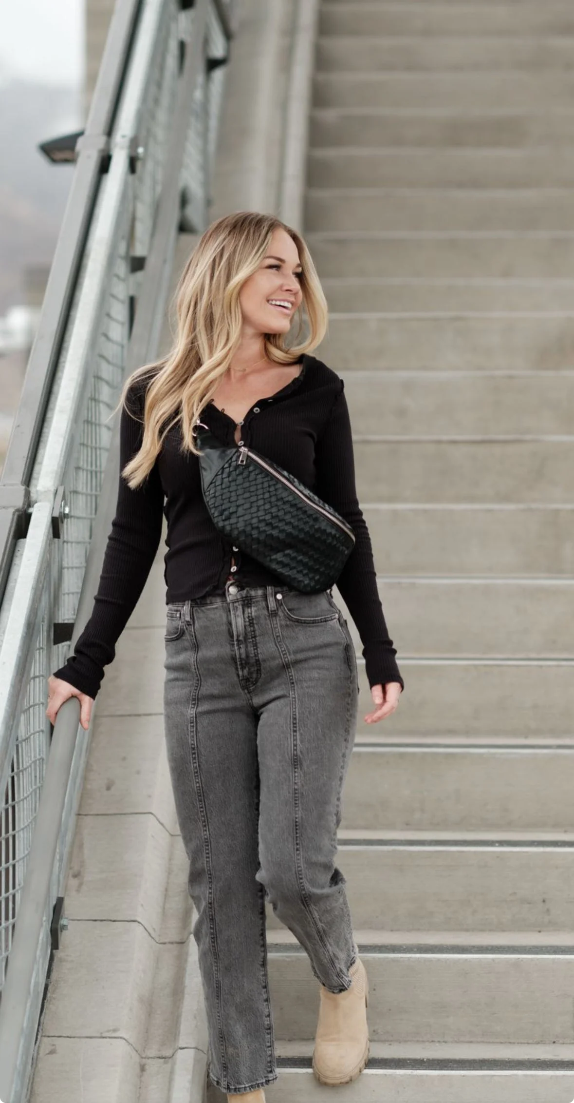 Haleiwa Woven Leather Sling Bag - Image 4