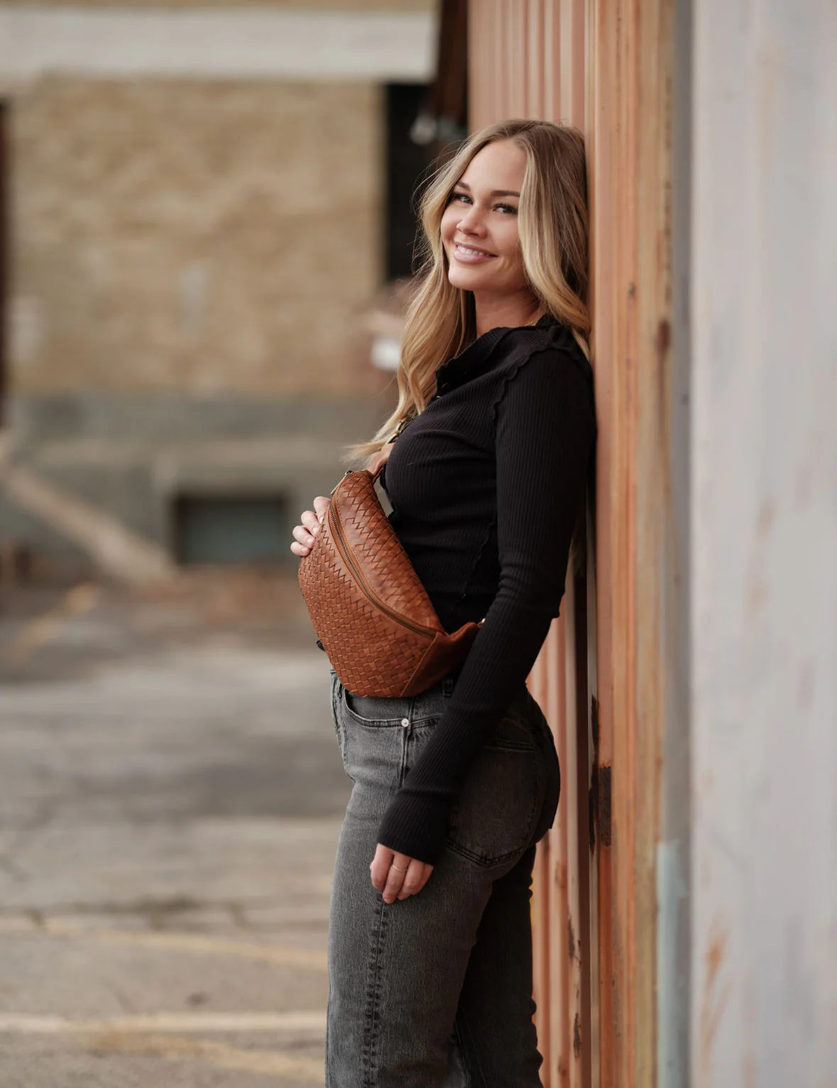 Haleiwa Woven Leather Sling Bag - Image 6