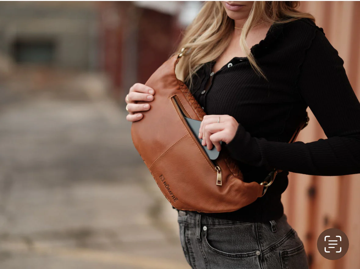 Haleiwa Woven Leather Sling Bag - Image 7