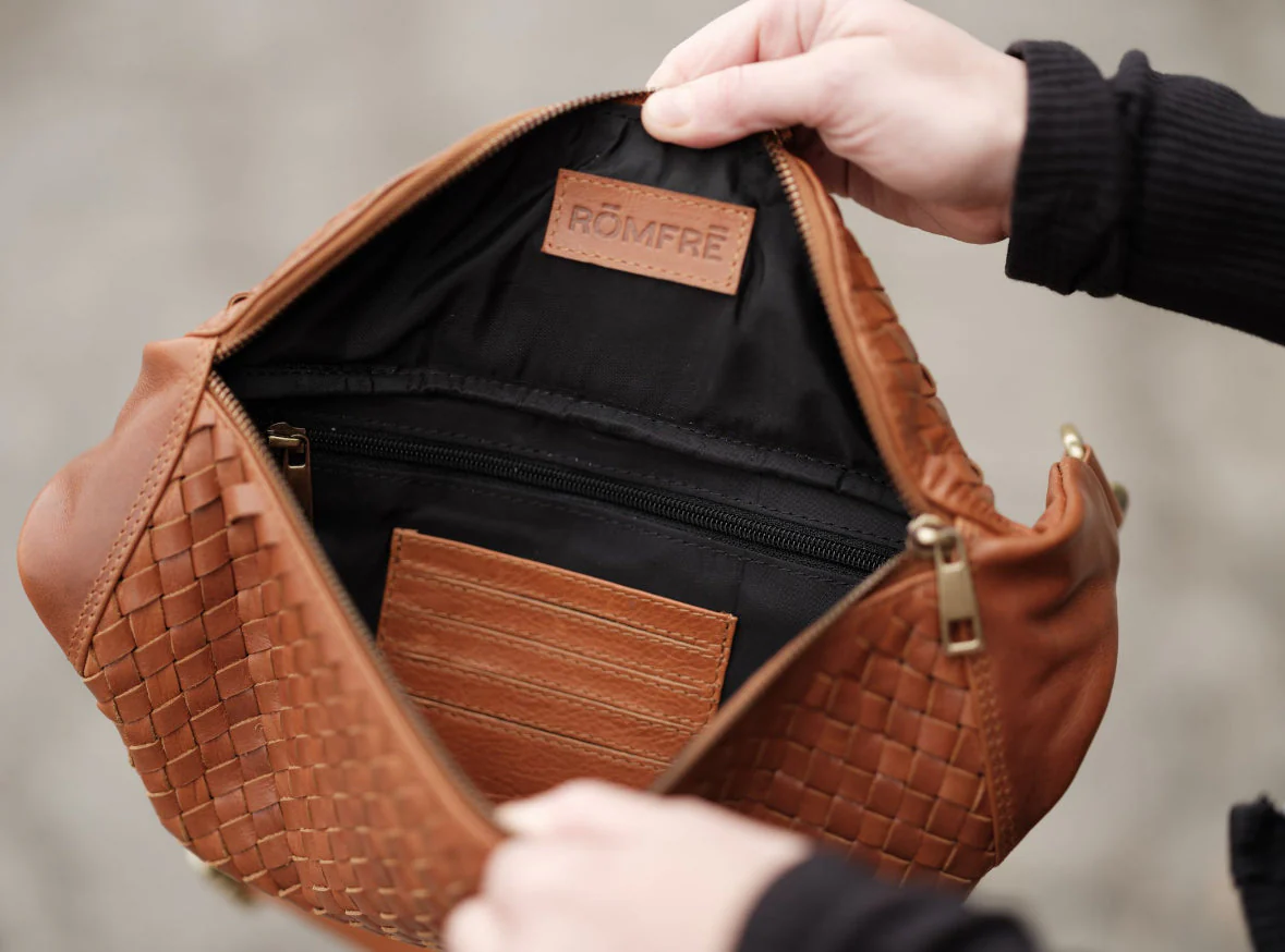 Haleiwa Woven Leather Sling Bag - Image 8