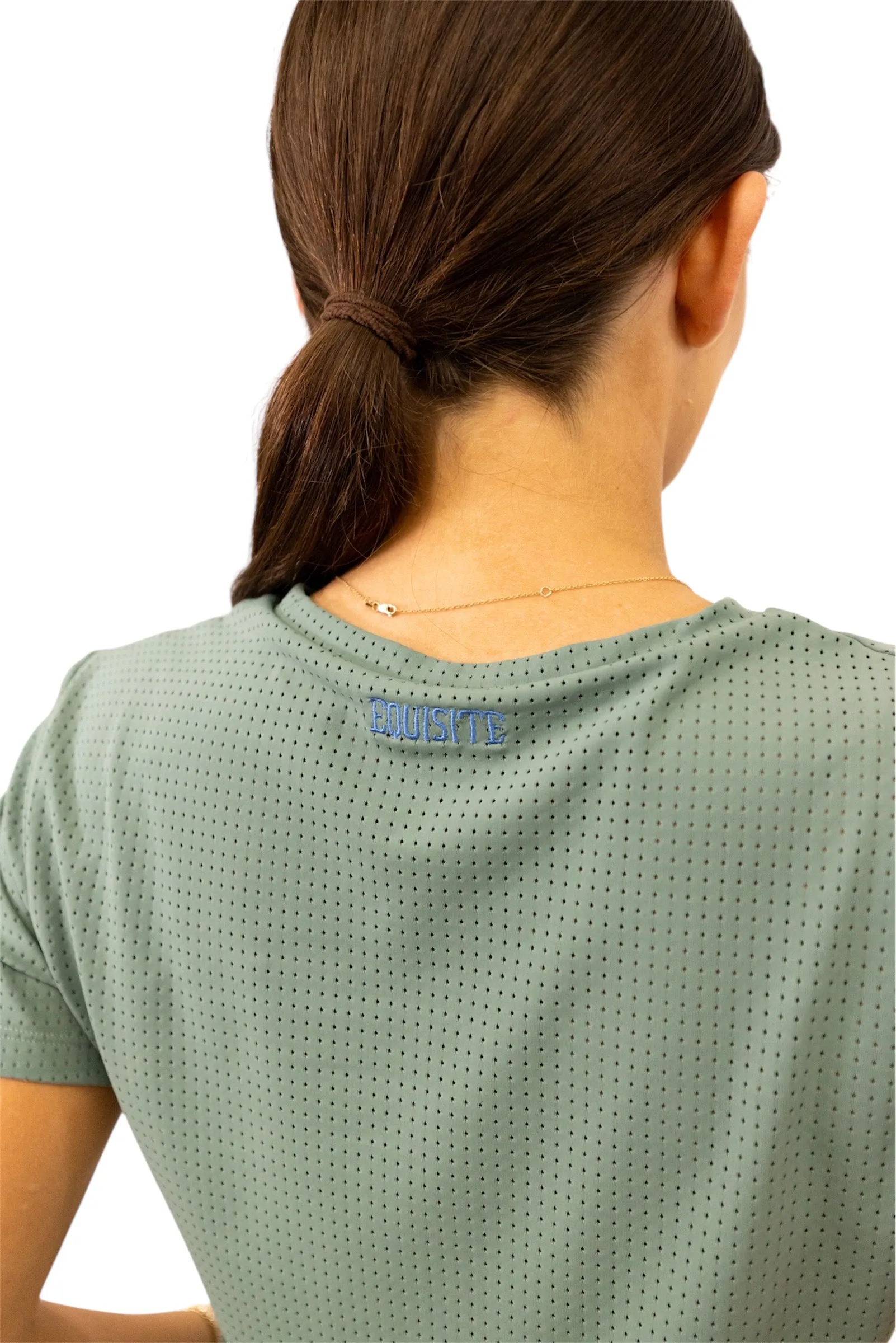 Hallie Shirt – Perforated Short Sleeve Tee - Image 7