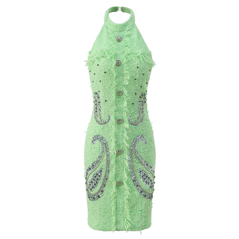 Halter Neck Party Mini Dress, 'Heavy Industry' Style, Meatpacking District, BYMANYC New York. - Image 3