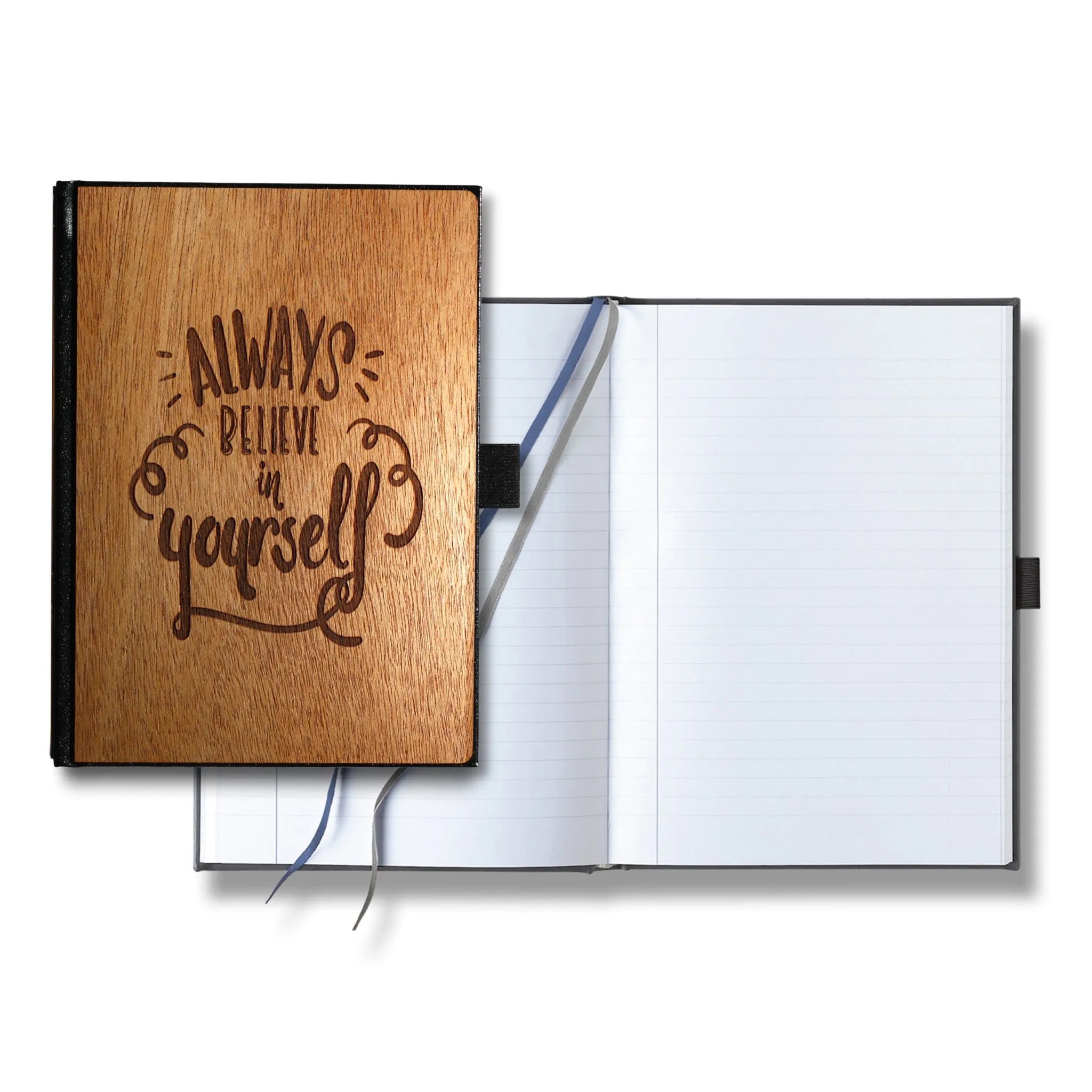 Handcrafted Wooden Journal / Planner (Always Believe in Yourself) - Image 2
