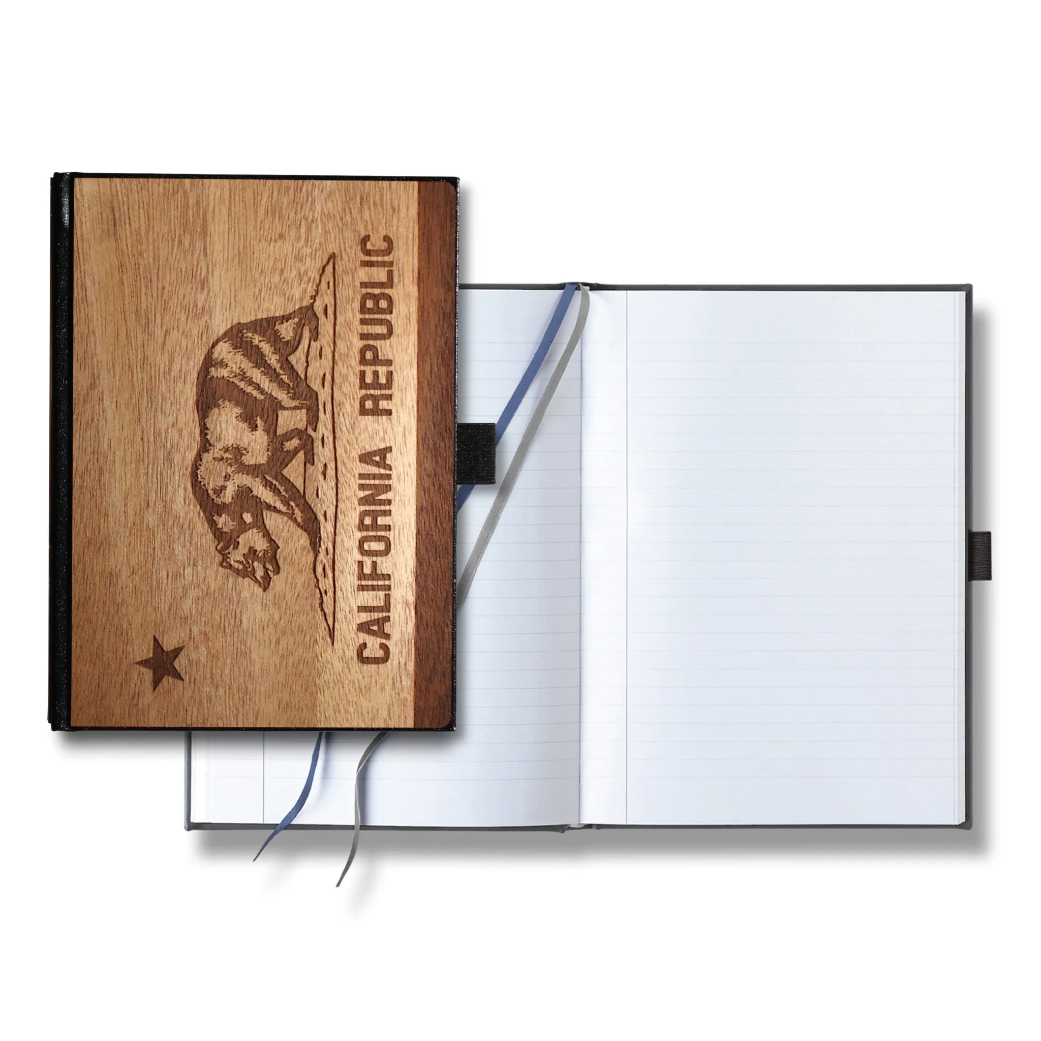 Handcrafted Wooden Journal / Planner (California Republic State Flag) - Image 2