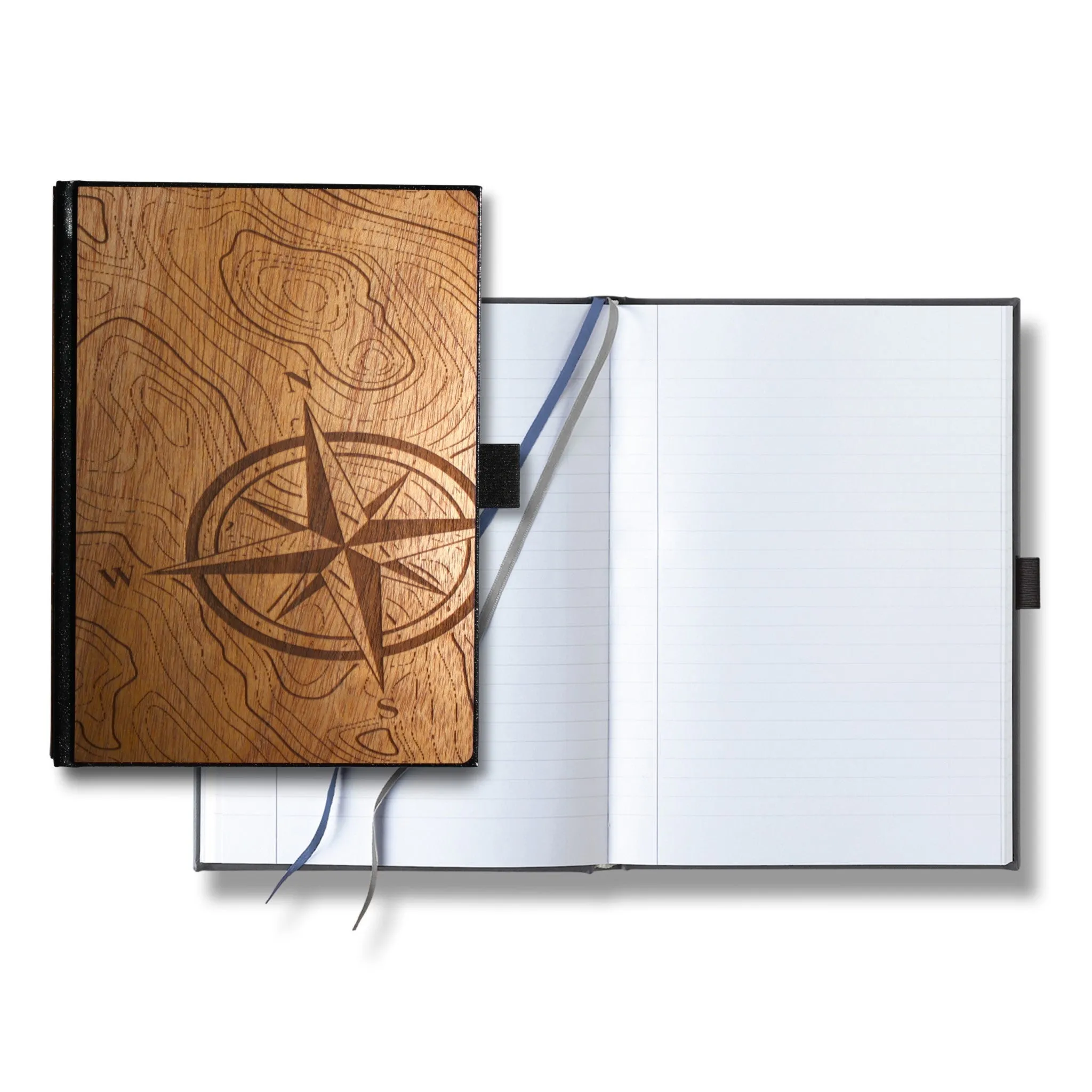 Handcrafted Wooden Journal / Planner (Compass Rose) - Image 2