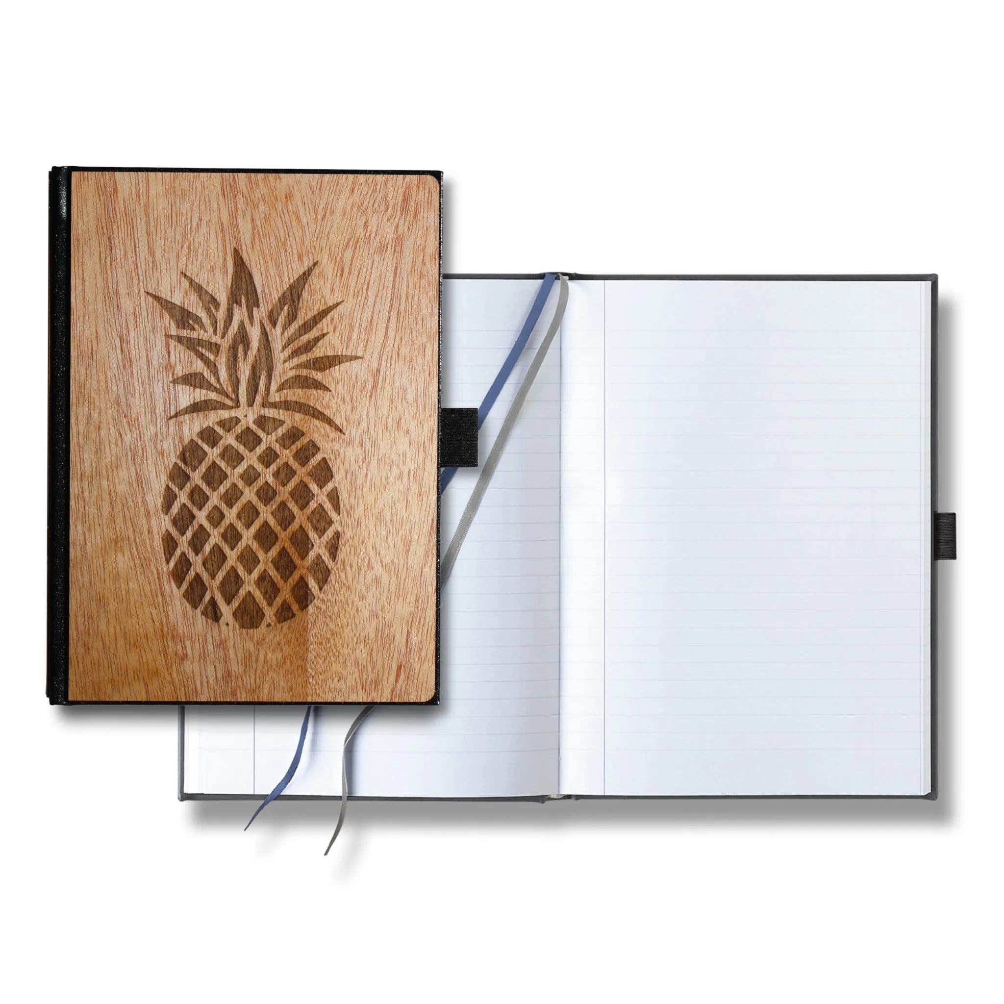 Handcrafted Wooden Journal / Planner (Laser-Engraved Pineapple) - Image 2