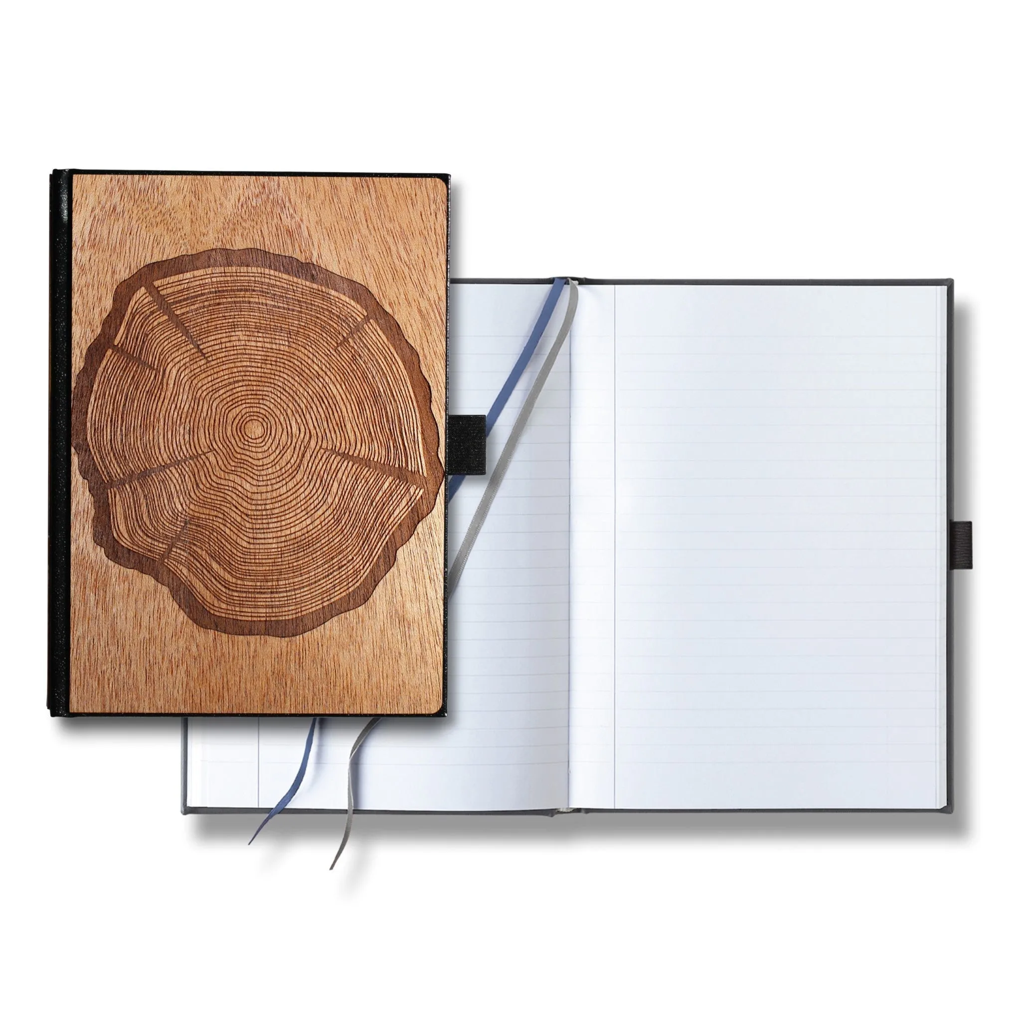 Handcrafted Wooden Journal / Planner (Laser-Engraved Tree Stump) - Image 2