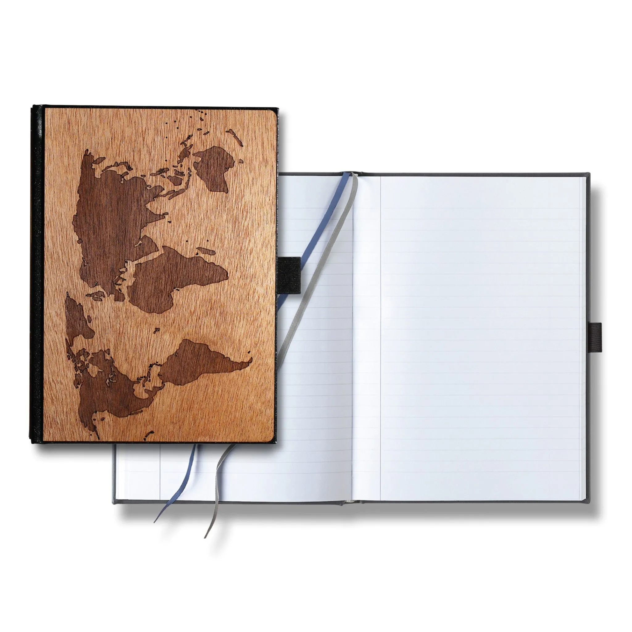 Handcrafted Wooden Journal / Planner (Laser-Engraved World Map) - Image 2