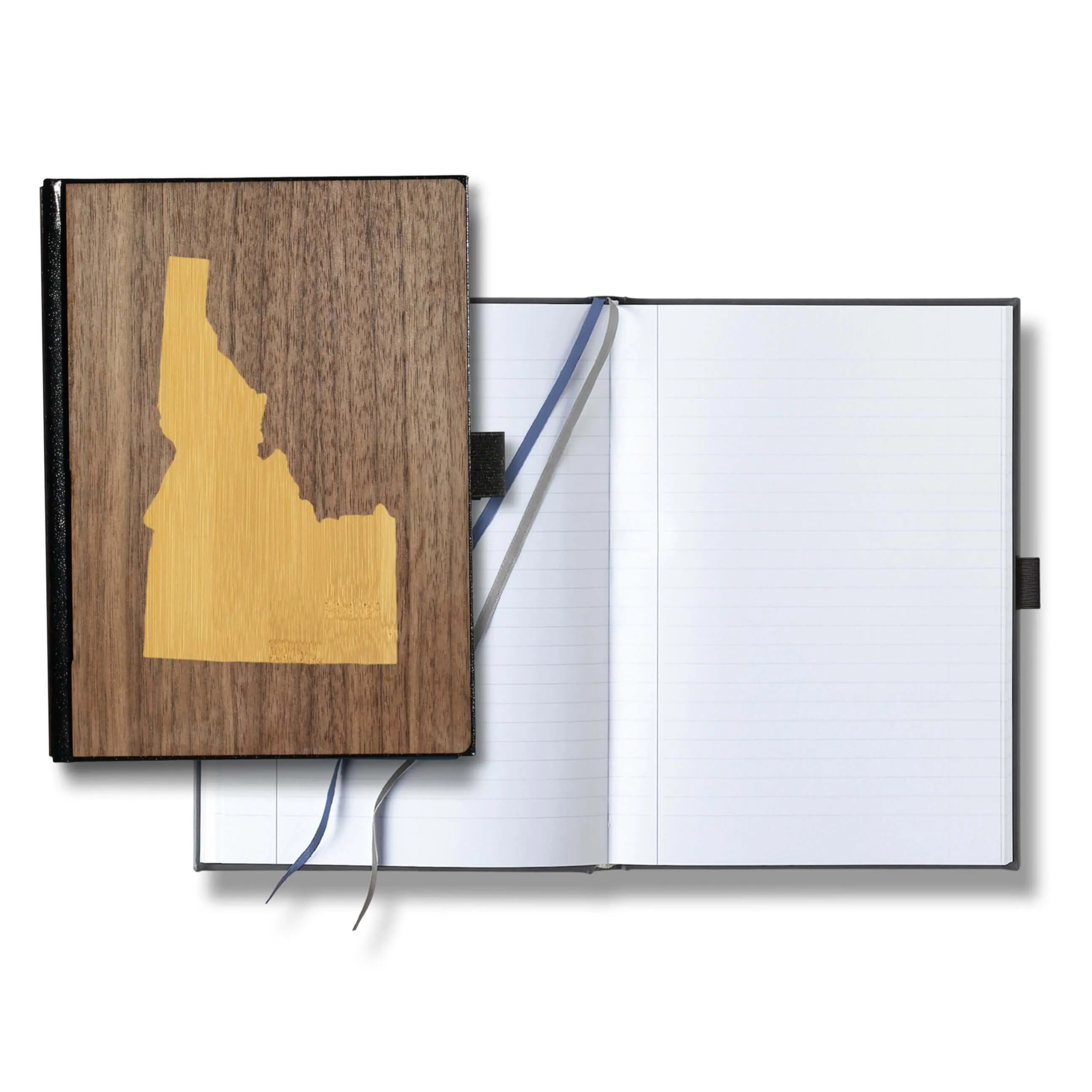 Handcrafted Wooden Journal / Planner / Notebook (Idaho State Inlay in Walnut & Bamboo) - Image 3