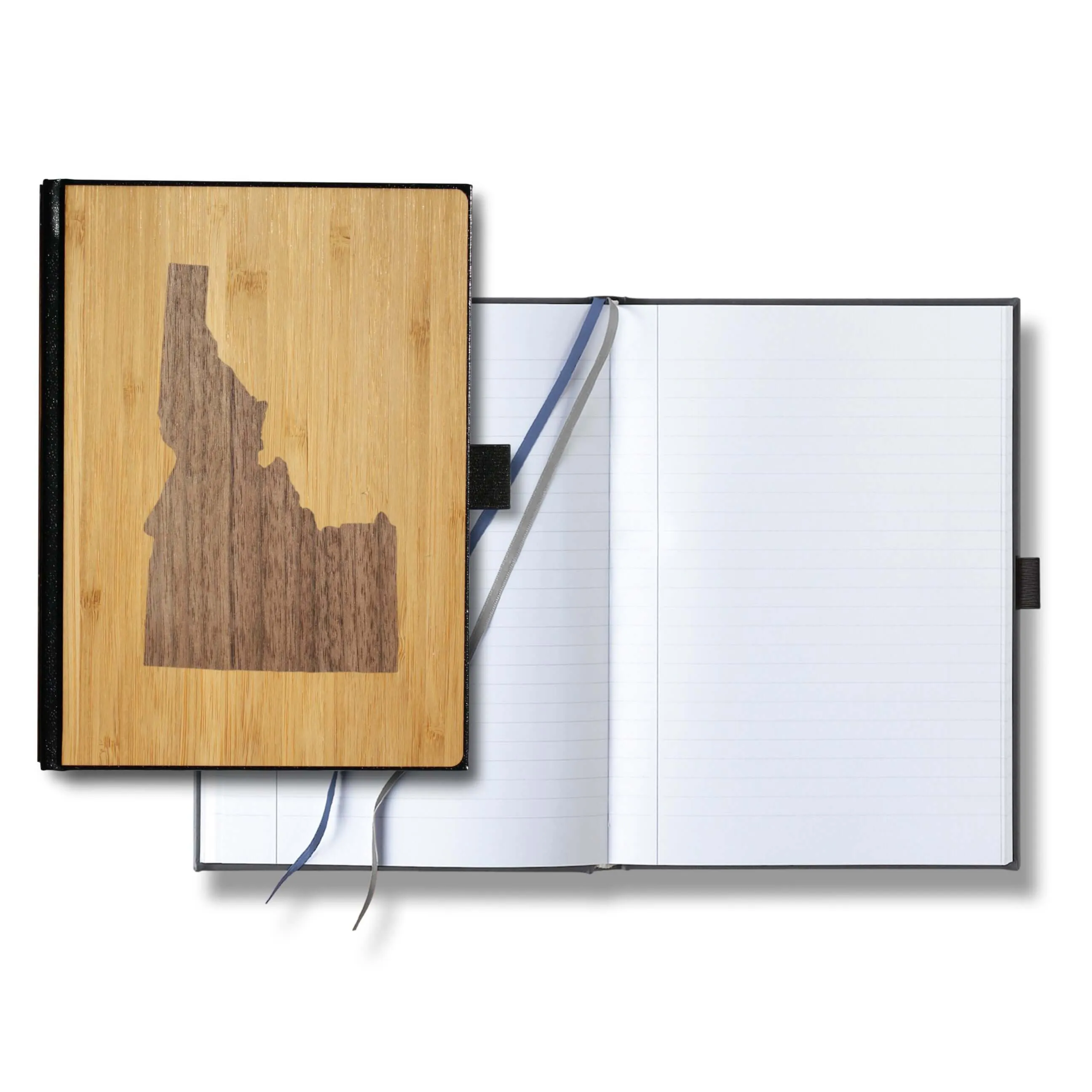 Handcrafted Wooden Journal / Planner / Notebook (Idaho State Inlay in Walnut & Bamboo) - Image 4