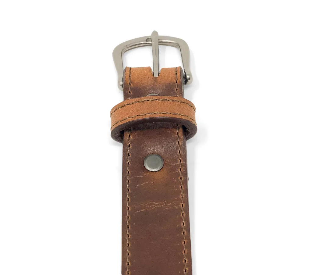 Handmade Leather Belt | Horween English Tan Dublin - Image 2