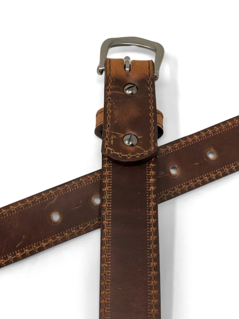 Handmade Leather Belt | Horween English Tan Dublin - Image 3