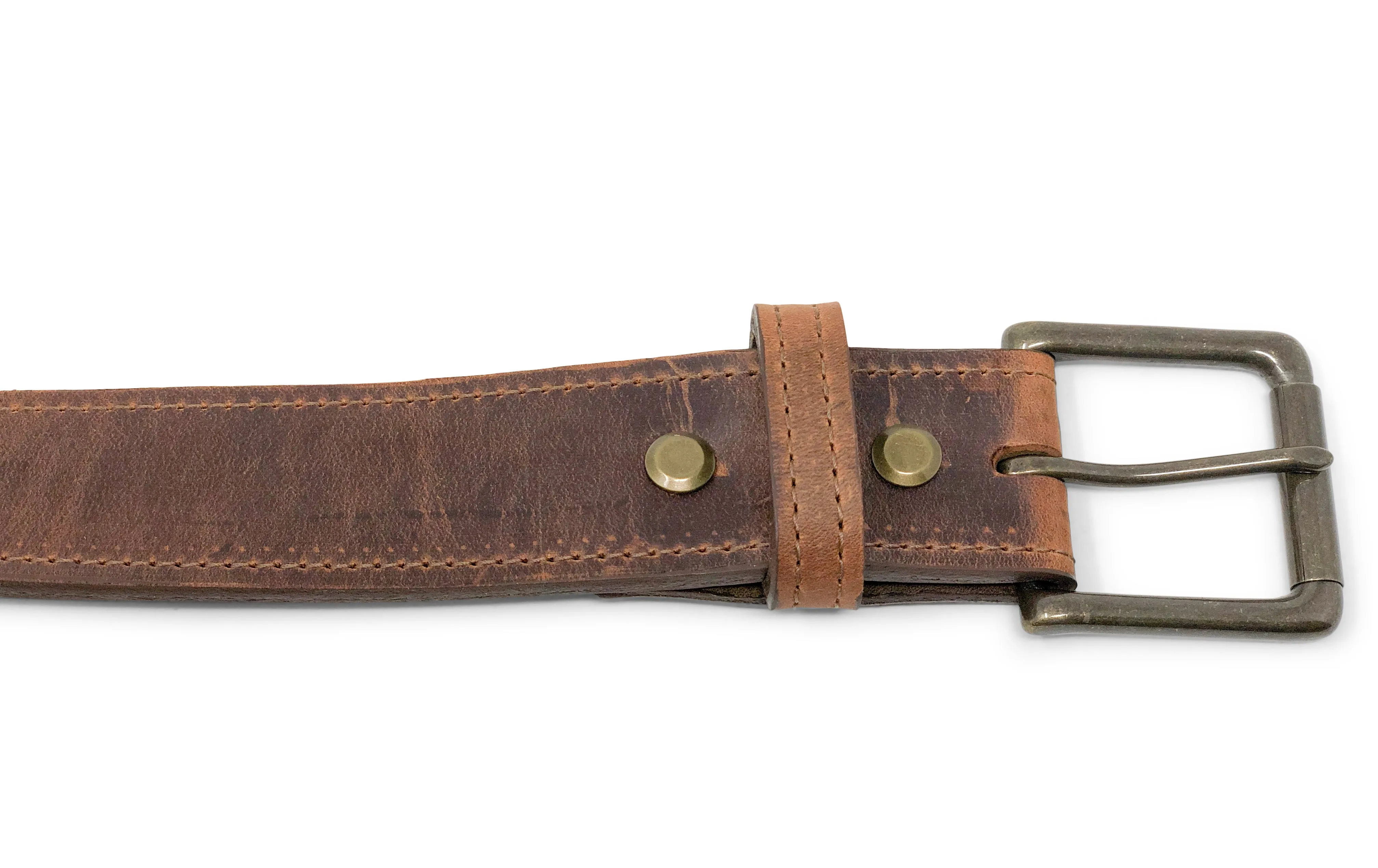 Handmade Leather Belt | Red Wing Copper Rough and Tough - Image 3