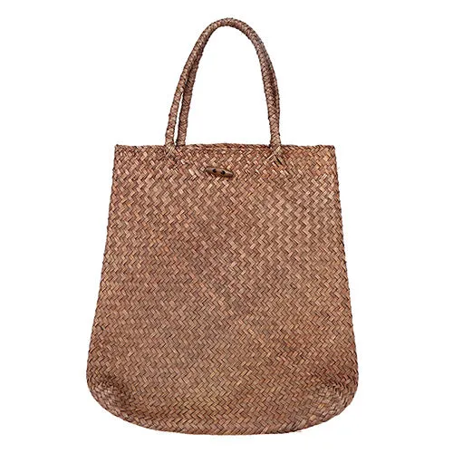Handmade Rattan Storage Bags with Button - Image 12