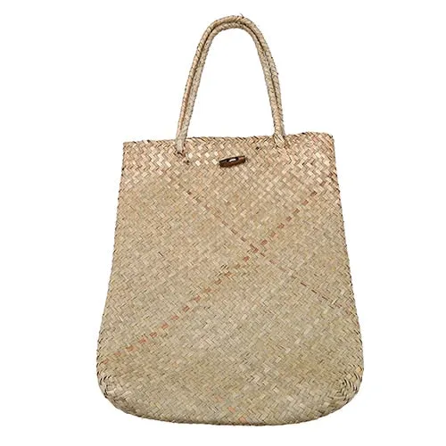 Handmade Rattan Storage Bags with Button - Image 13