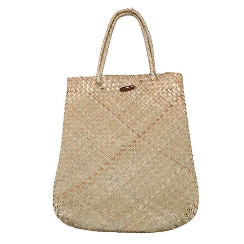 Handmade Rattan Storage Bags with Button - Image 15