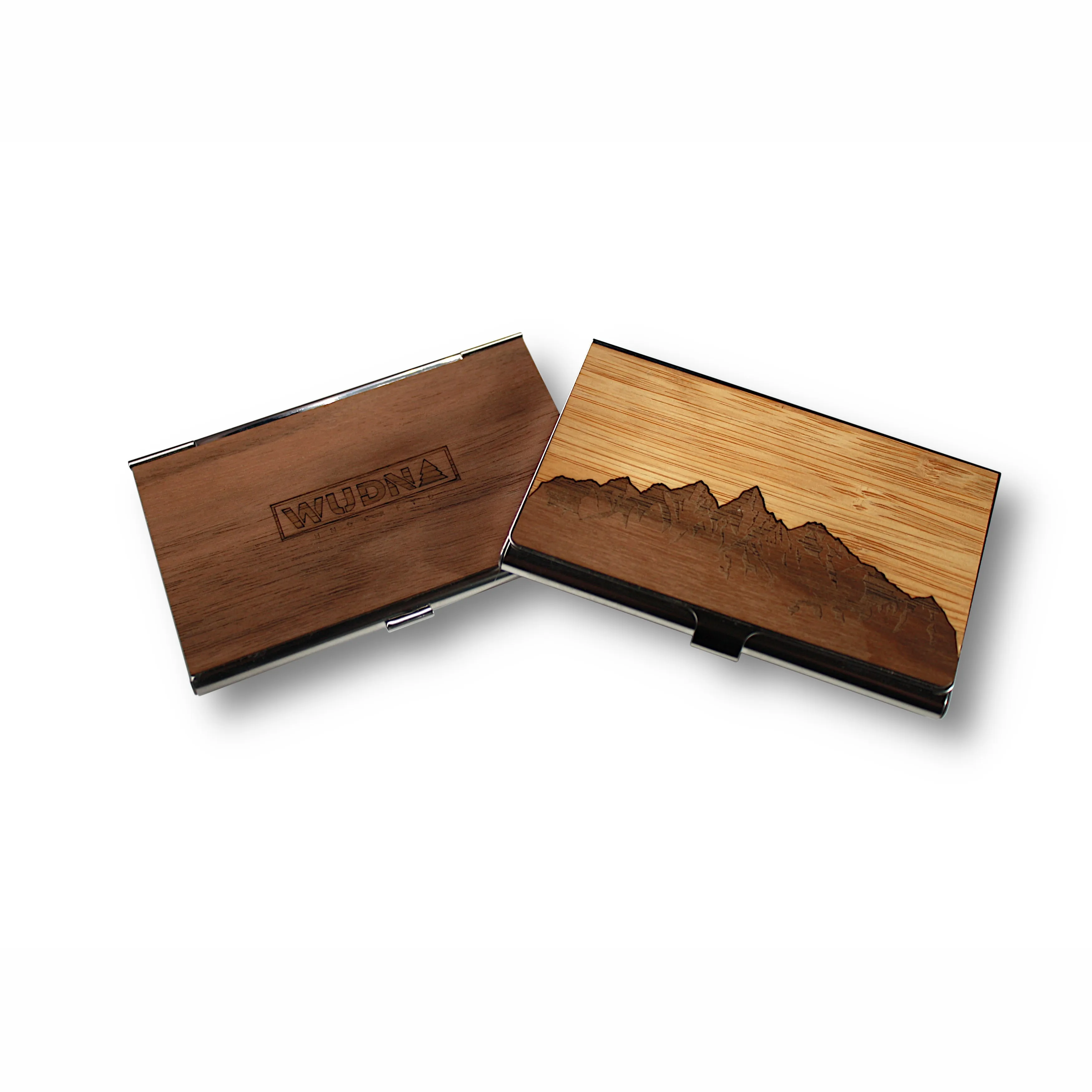 Handmade Wooden Business Card Holder (Sawtooth Mountains) - Image 7