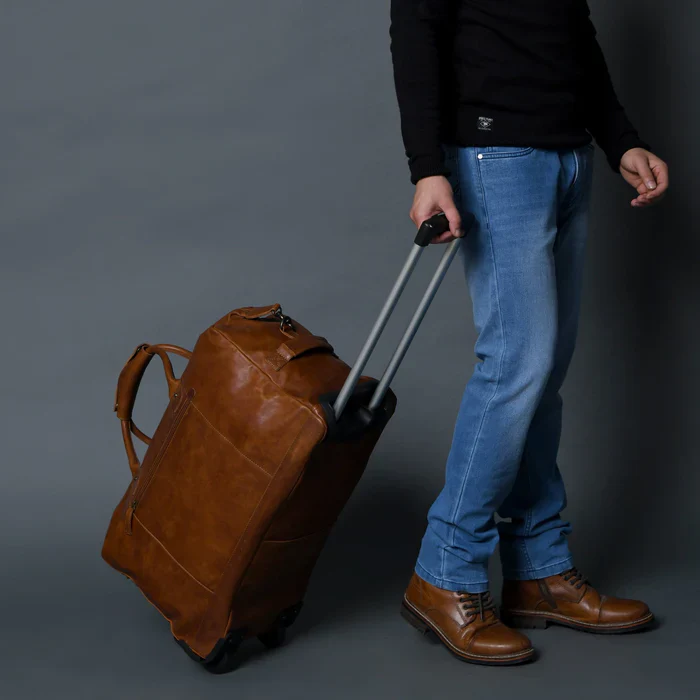 Harbor Leather Trolly Carry-On - Image 3